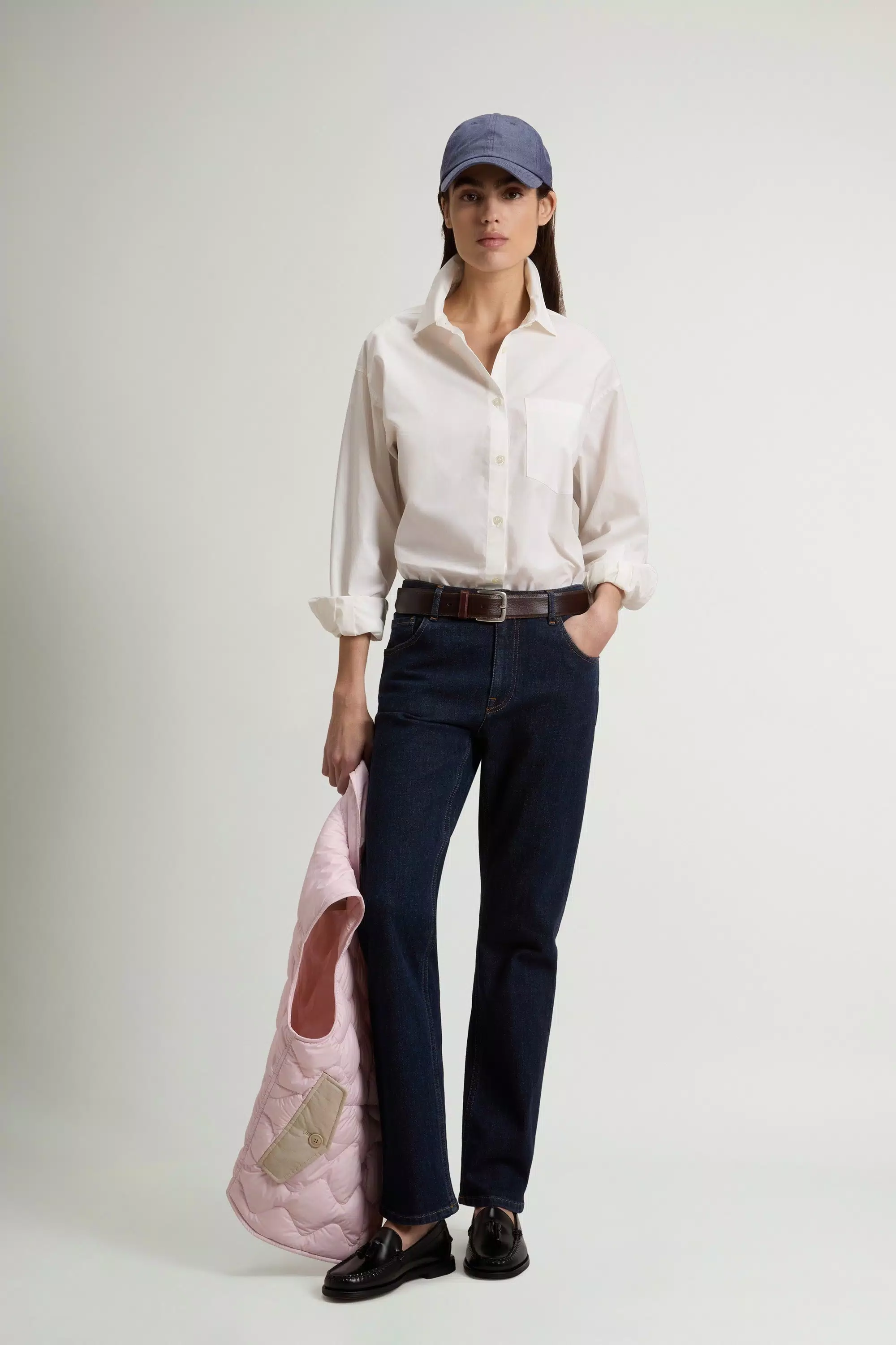 Camisa Boyfriend em Popeline de Algodão Puro - Branco Ártico