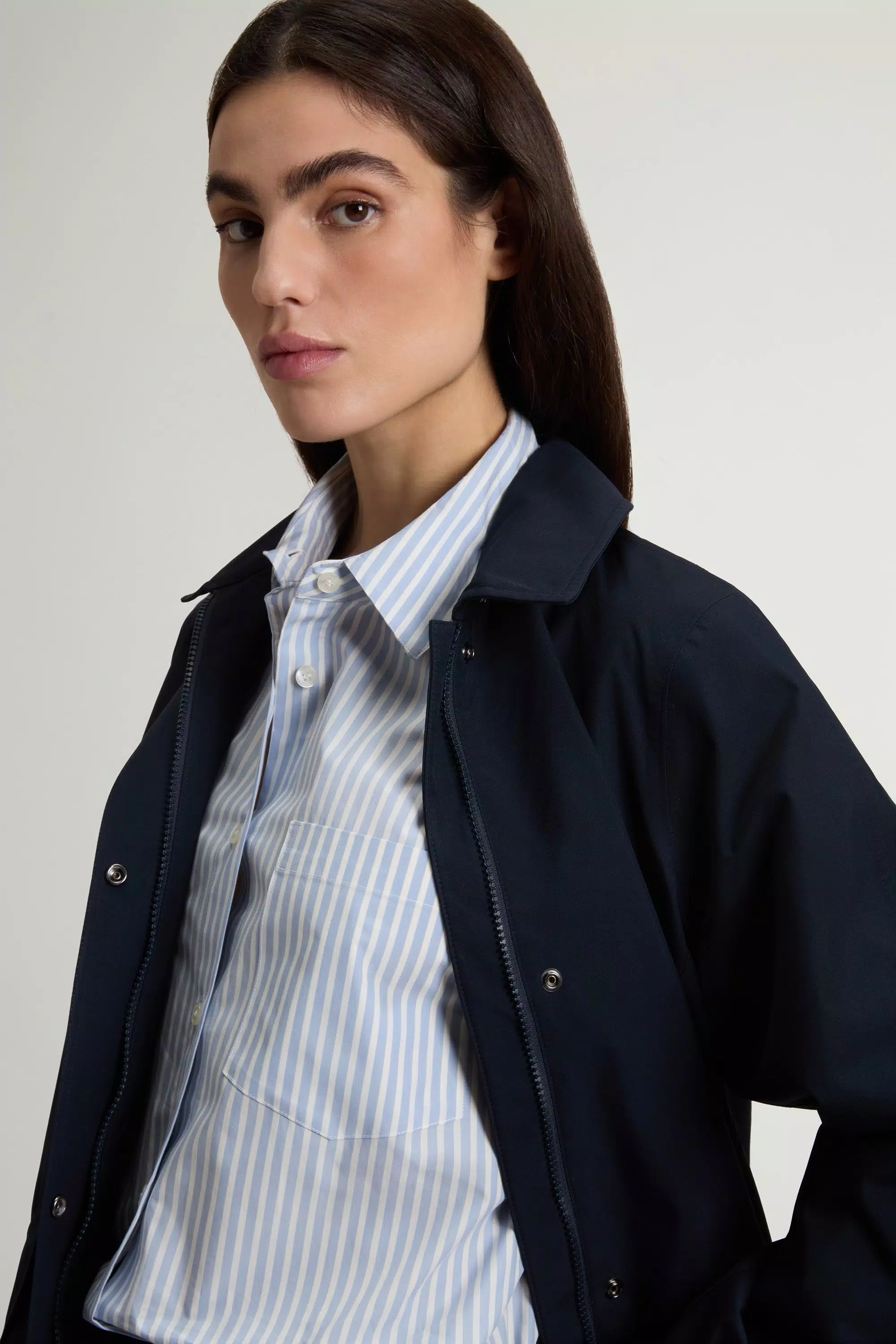 Parka em Tecido WINDSTOPPER da GORE-TEX LABS - Azul Melton
