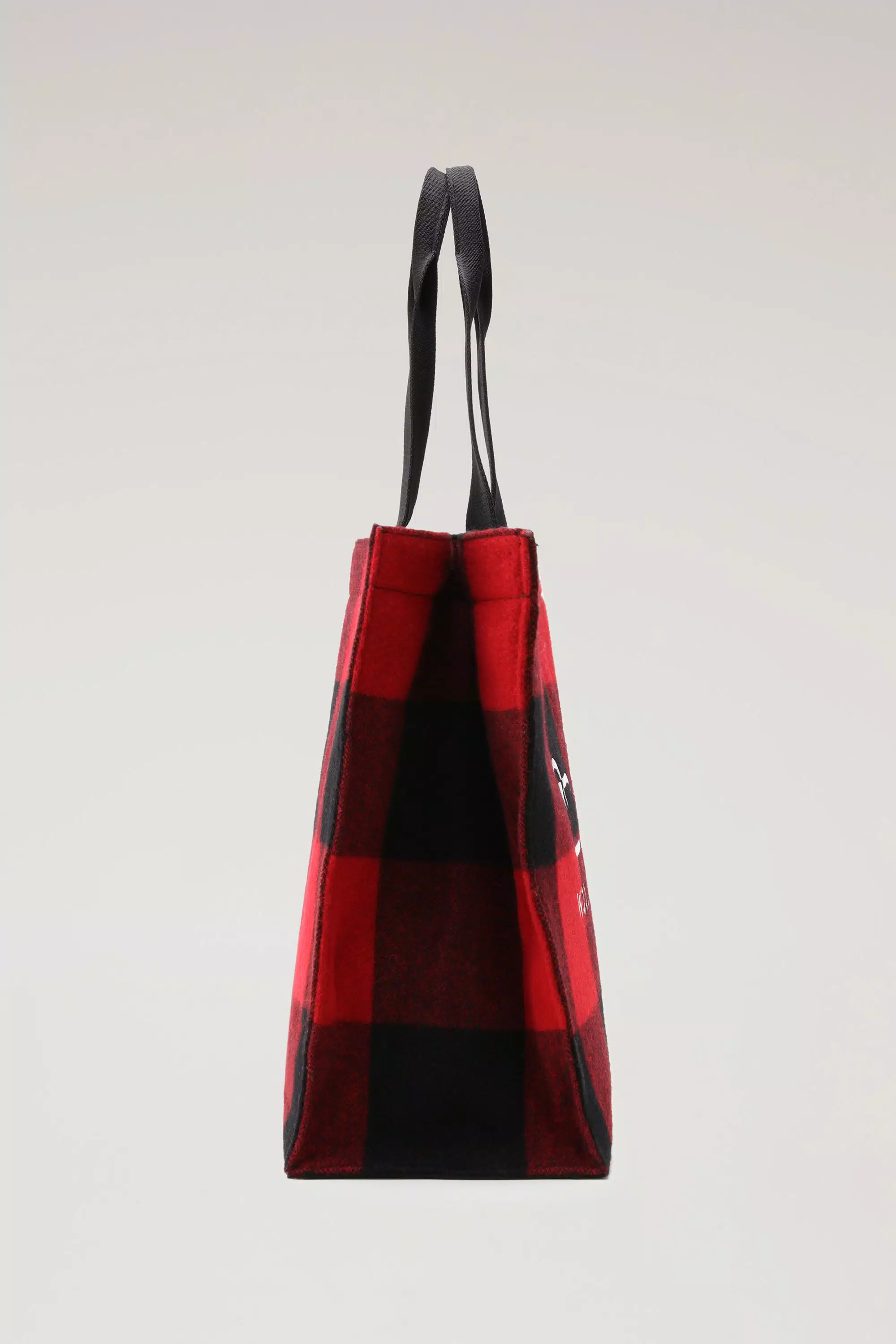 Bolsa Tote de Lã Americana com Estampa de Bufalo - Bufalo Vermelho