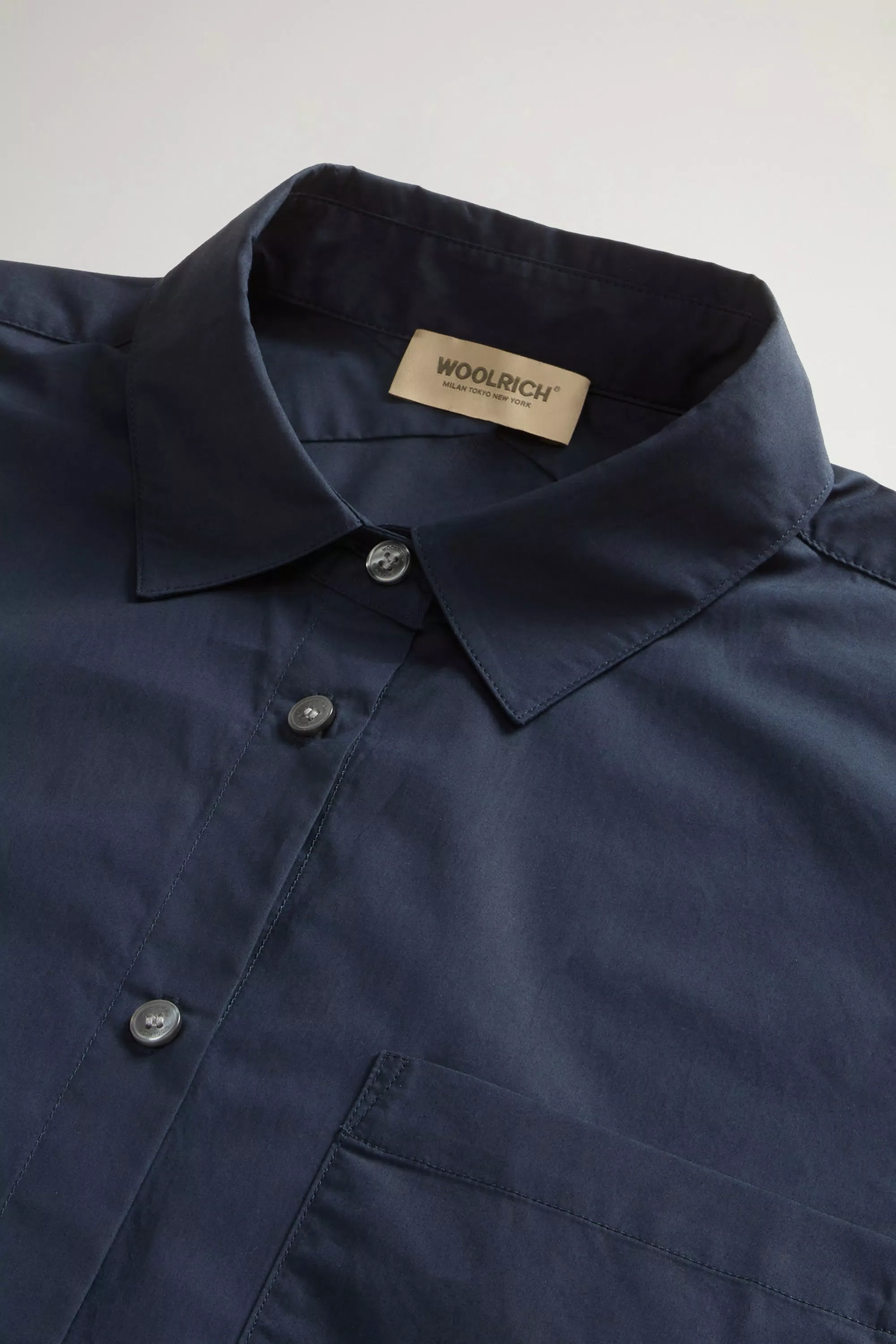 Camisa Boyfriend em Popeline de Algodão Puro - Azul Melton