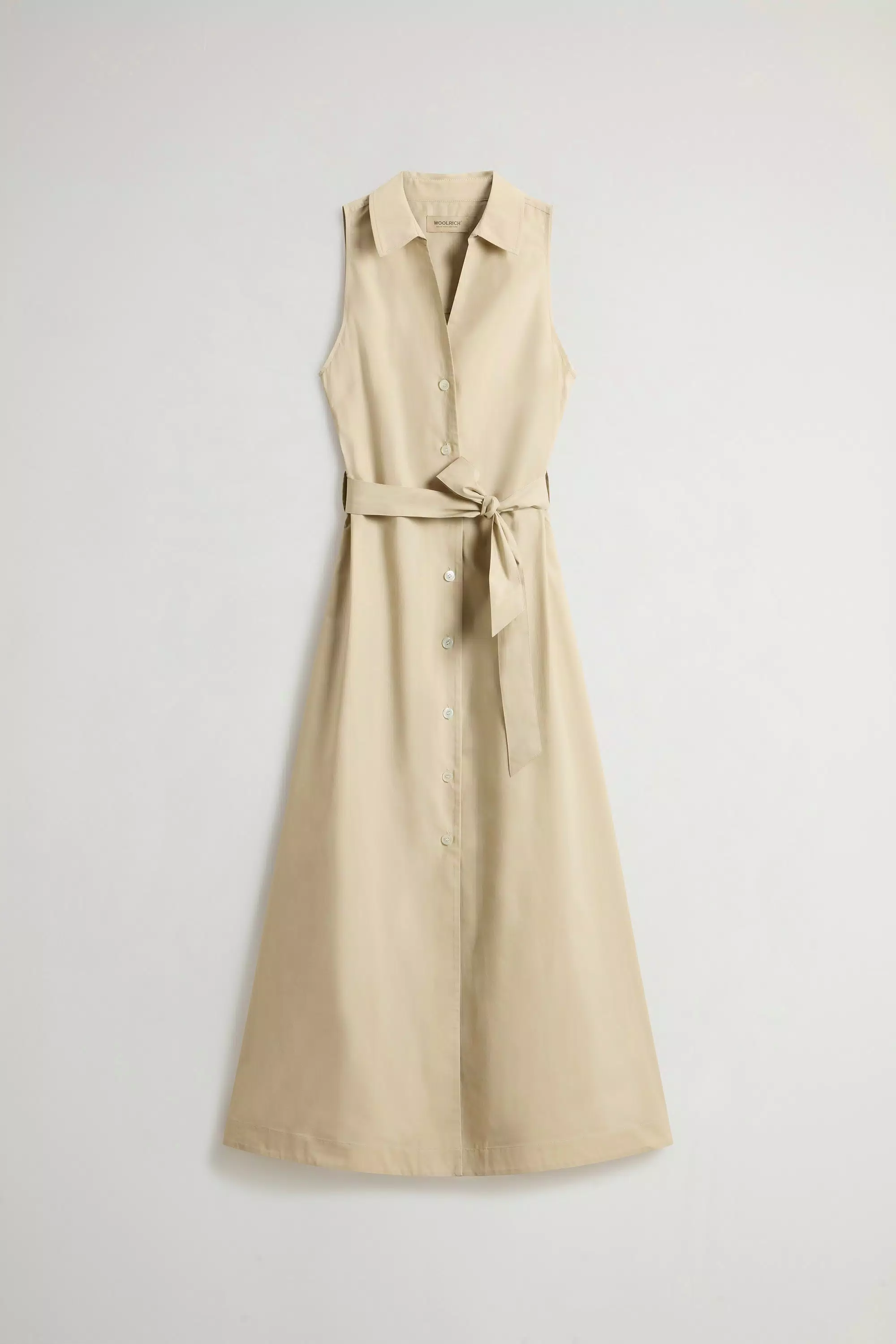 Vestido Camisa em Popeline de Algodão Puro com Cinto - Branco Pimenta