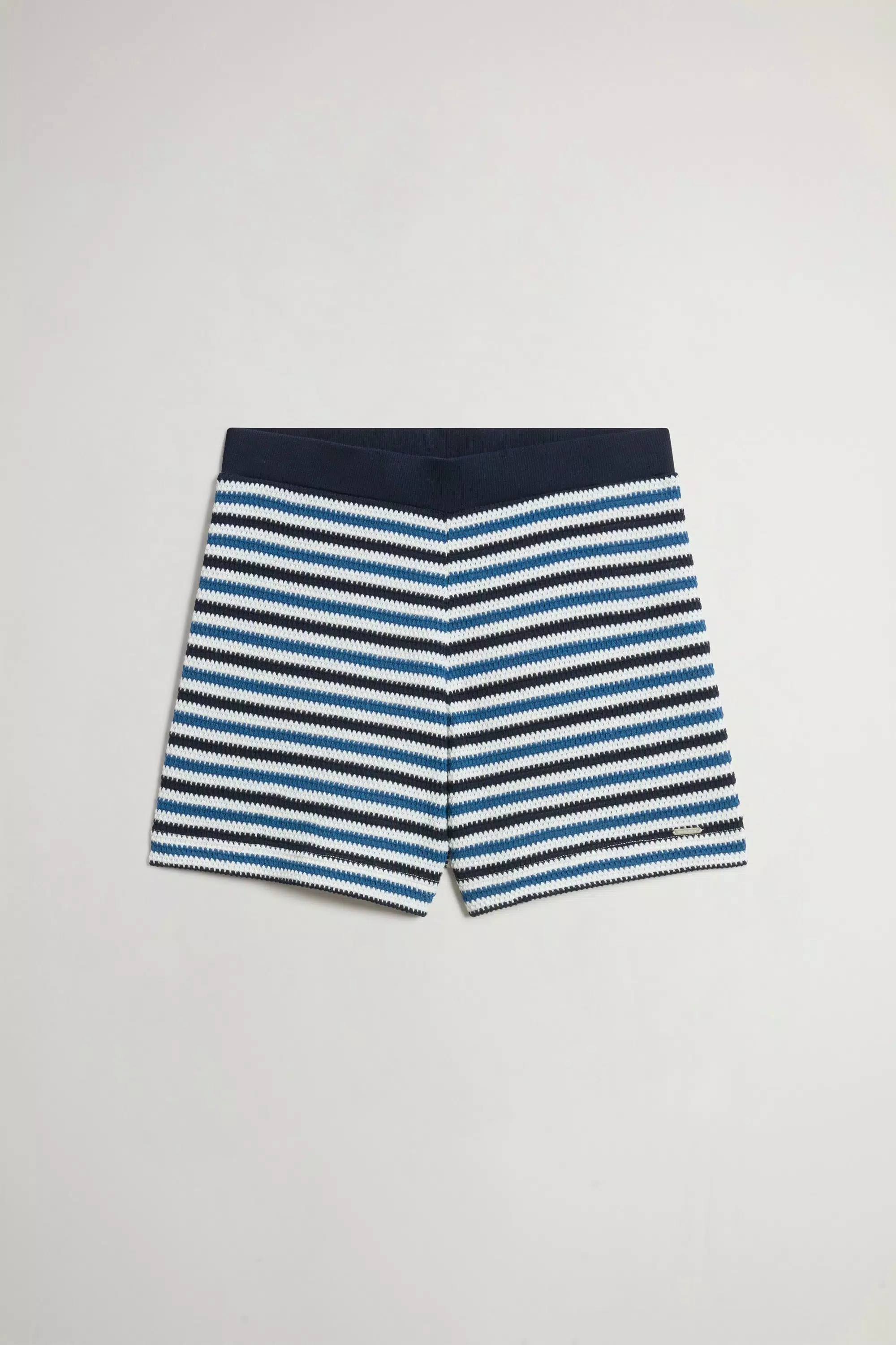Bermudas em Algodão com Listras - Listra Azul Melton