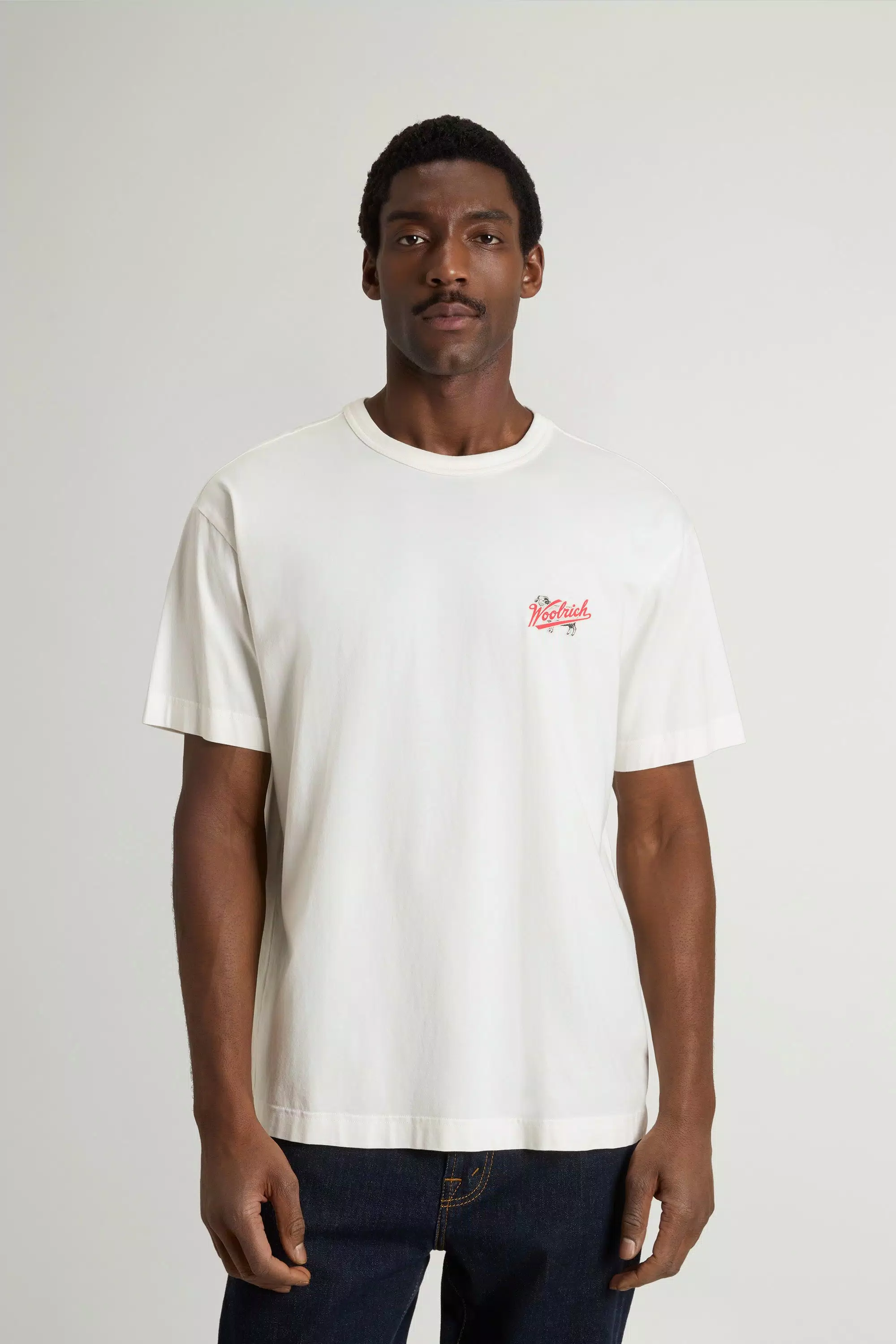 Camiseta de Algodão 100% Puro com Logotipo - Branco Ártico