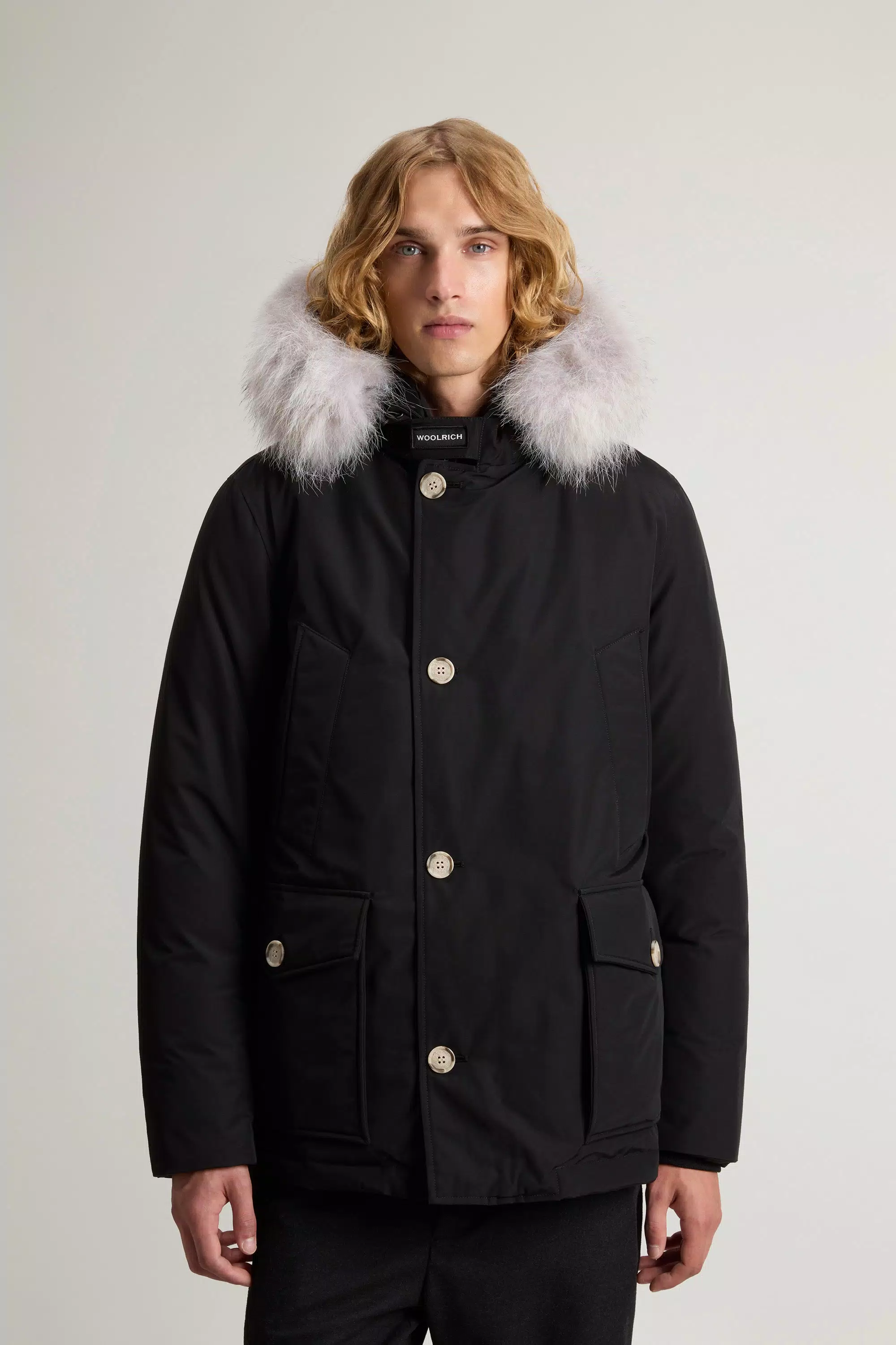 Anorak Ártico em Tecido Ramar com Pelo Removível - Preto