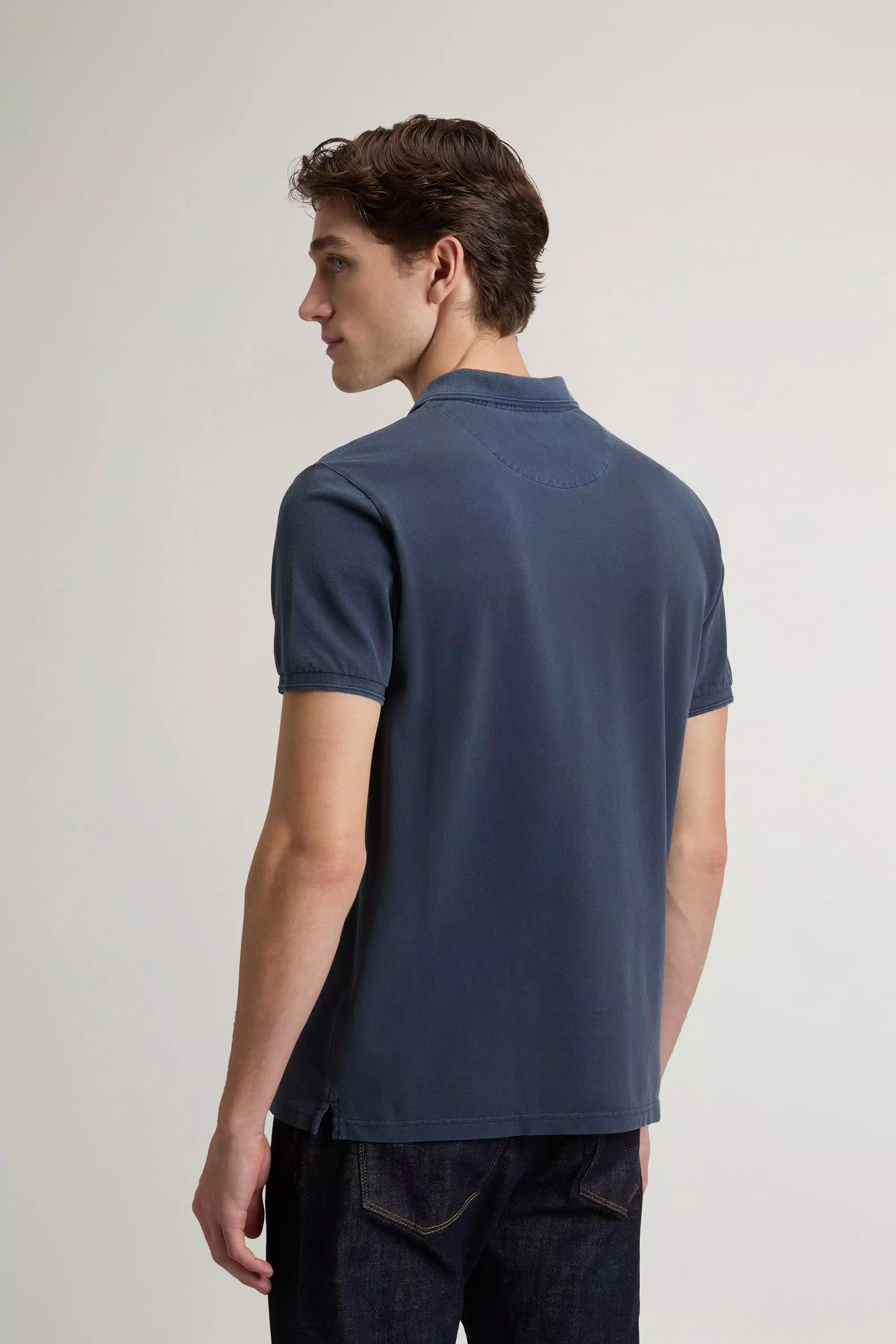 Camisola Polo Mackinack Colorida em Malha de Algodão Elástico - Azul Melton Desbotado