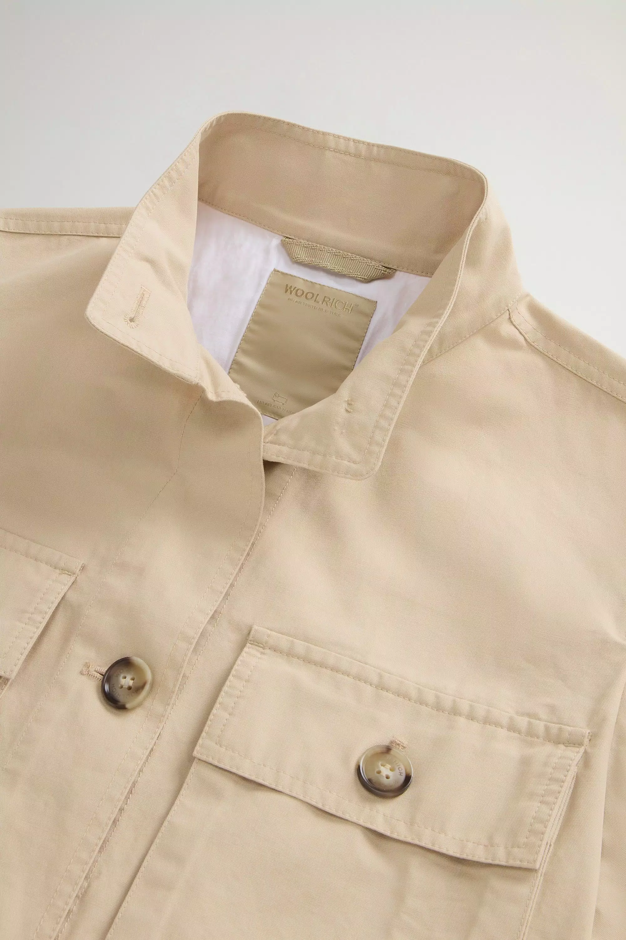 Camisa Overshirt em Algodão 100% Lavado - White Pepper