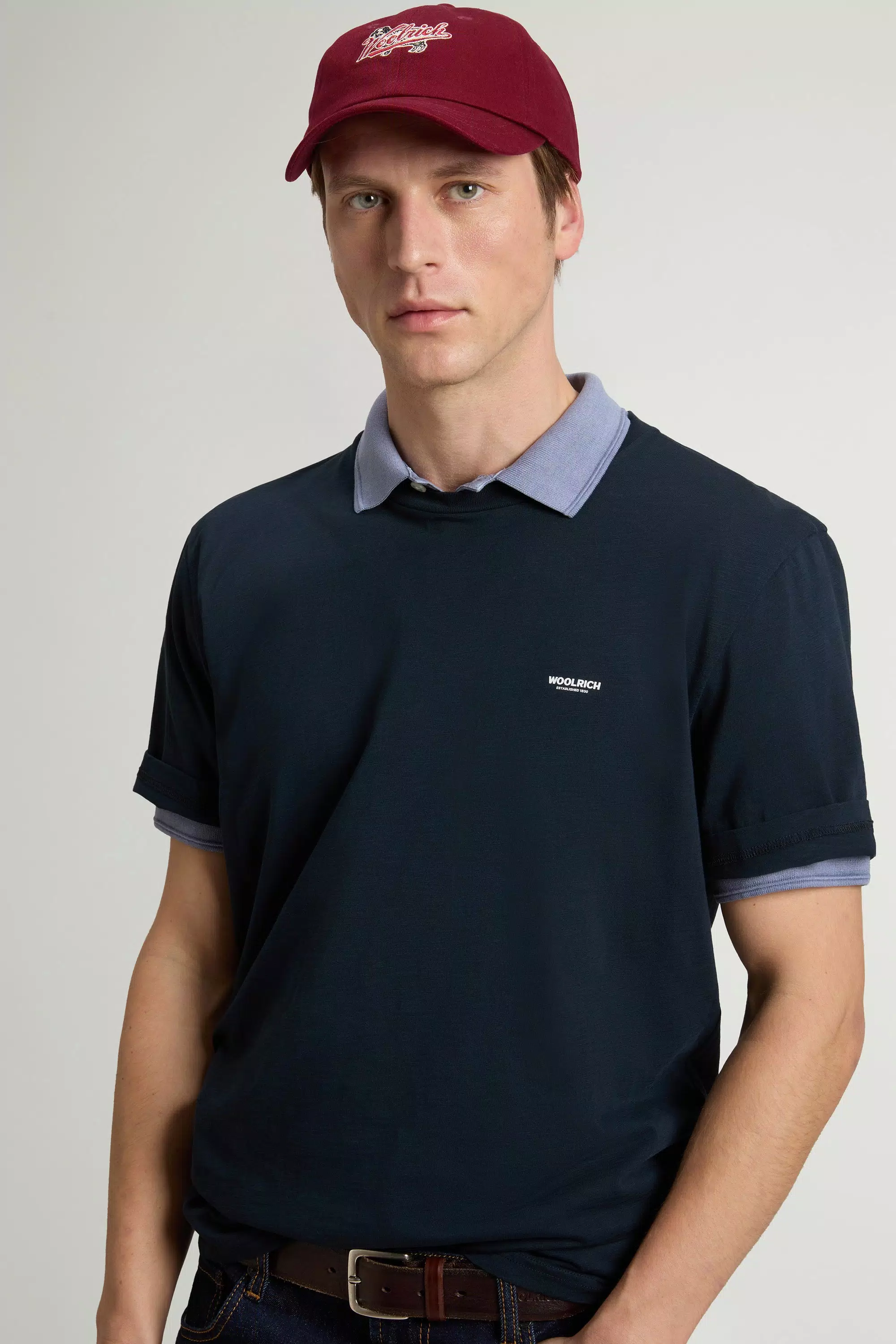 Camiseta Slub em Algodão Puro - Azul Melton