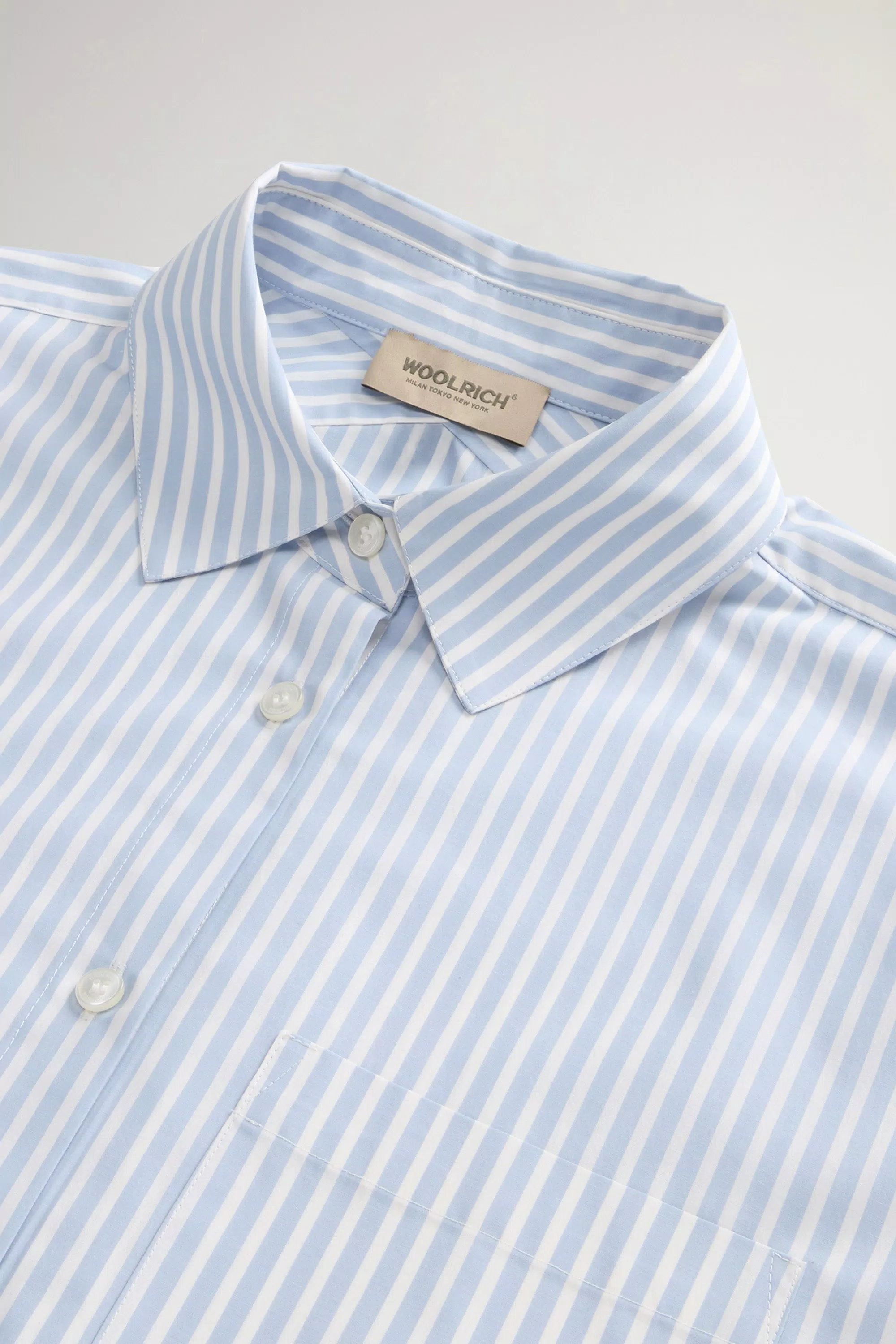 Camisa Boyfriend em Popeline de Algodão 100% Listrada - Listra Azul