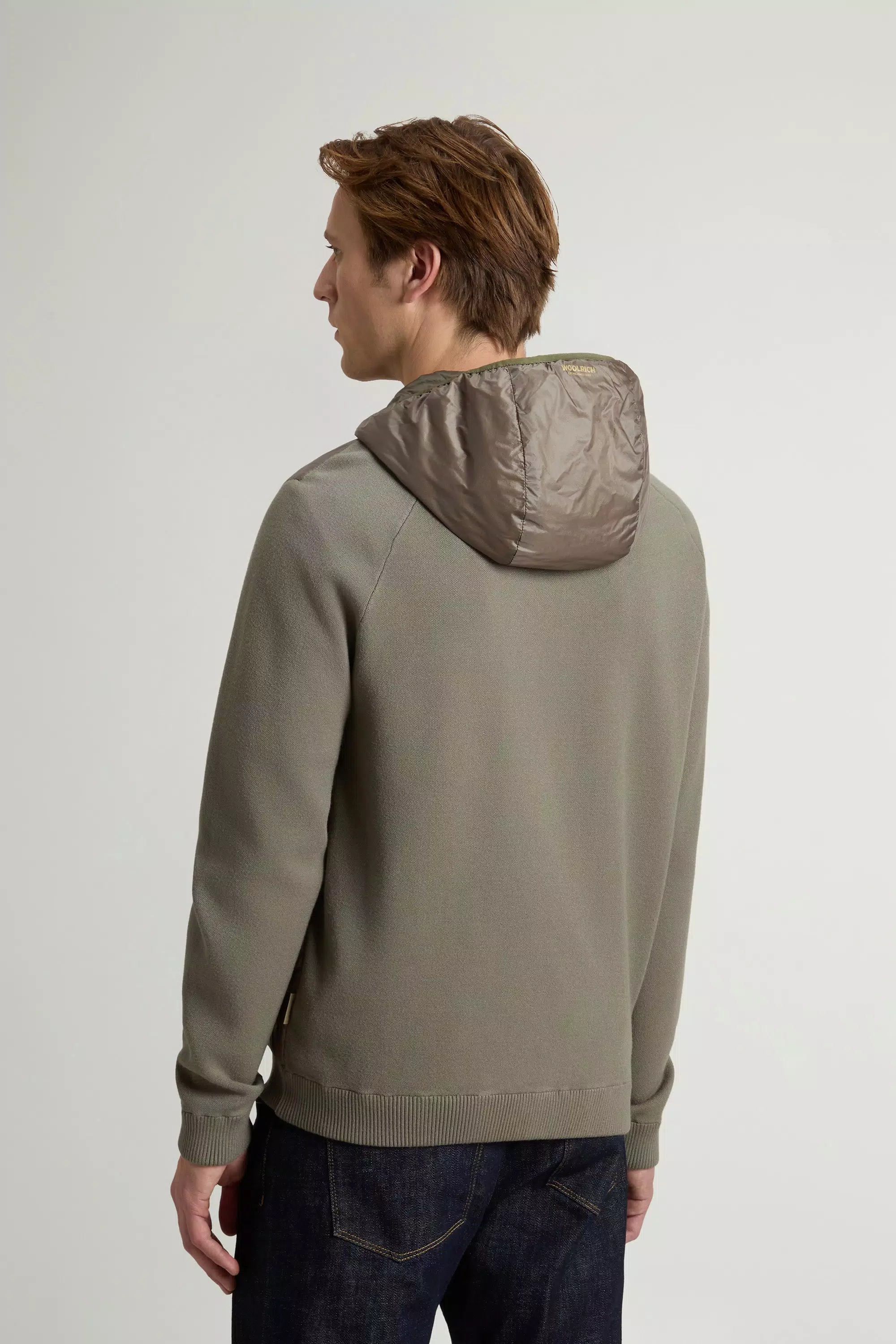 Jaqueta Híbrida Allen em Nylon Ripstop - Olive Fumado