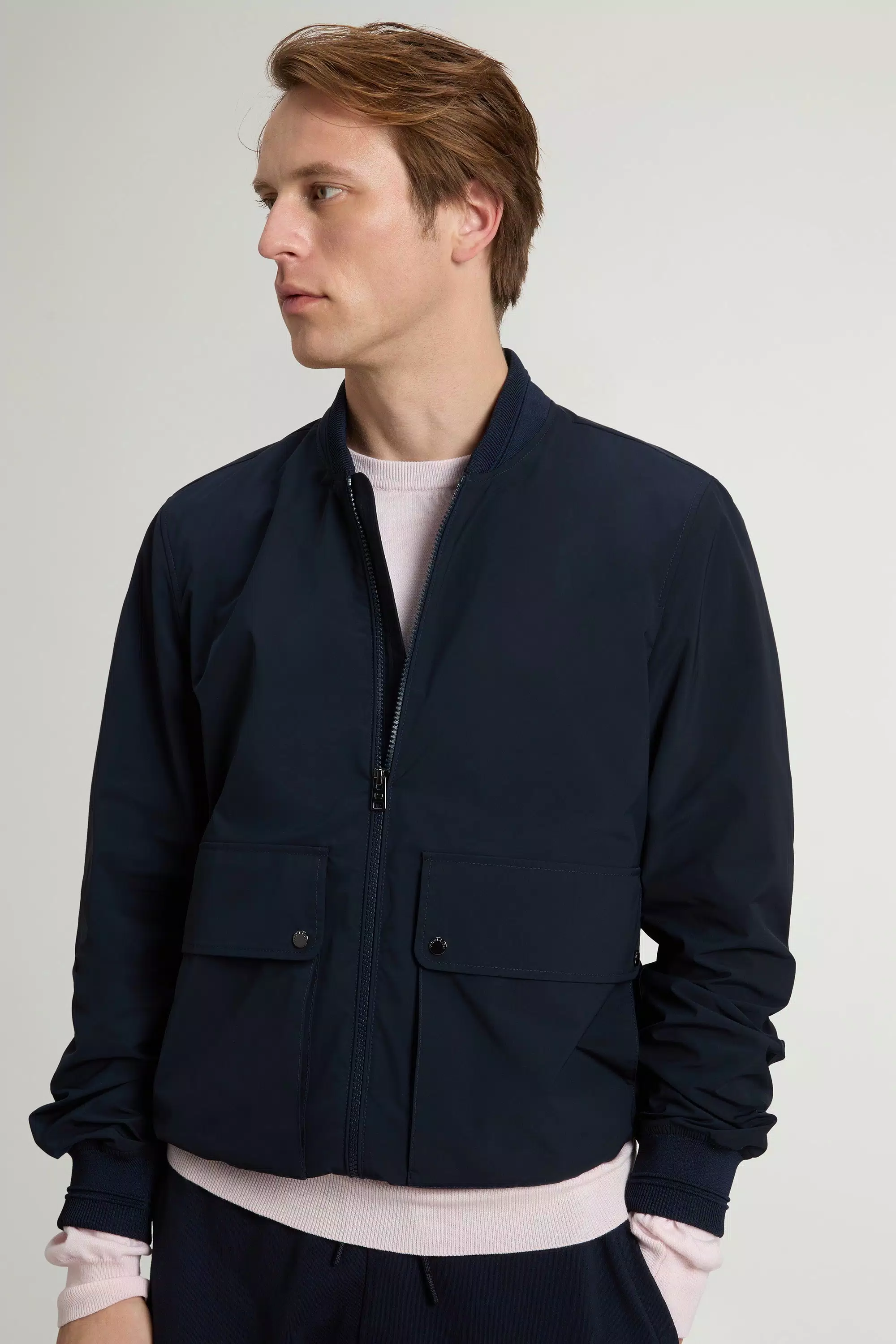 Jaqueta Bomber Wesley em Tecido Urban Touch - Azul Melton