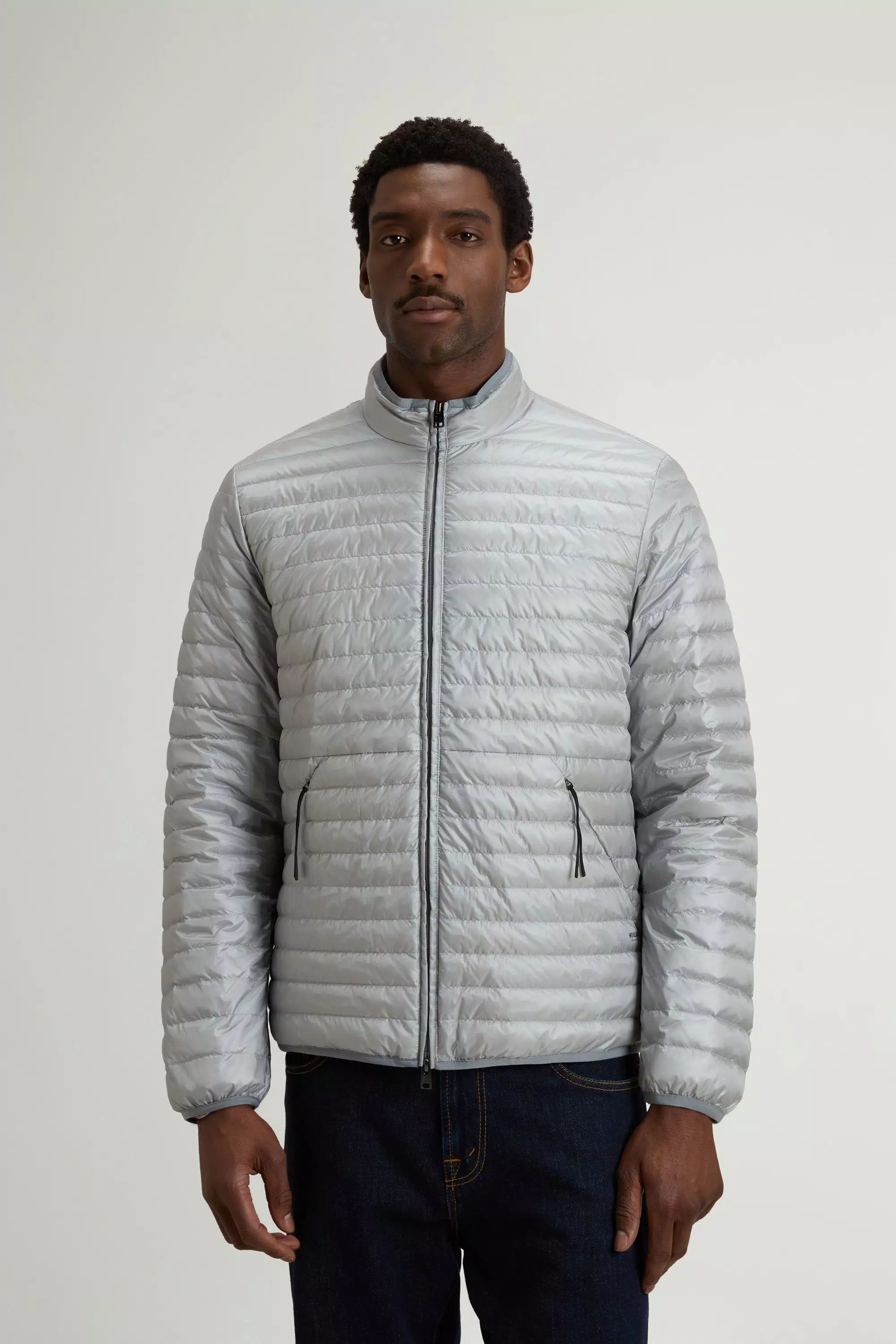 Jaqueta de Penas Allen Leve em Nylon Ripstop - Harbor Mist