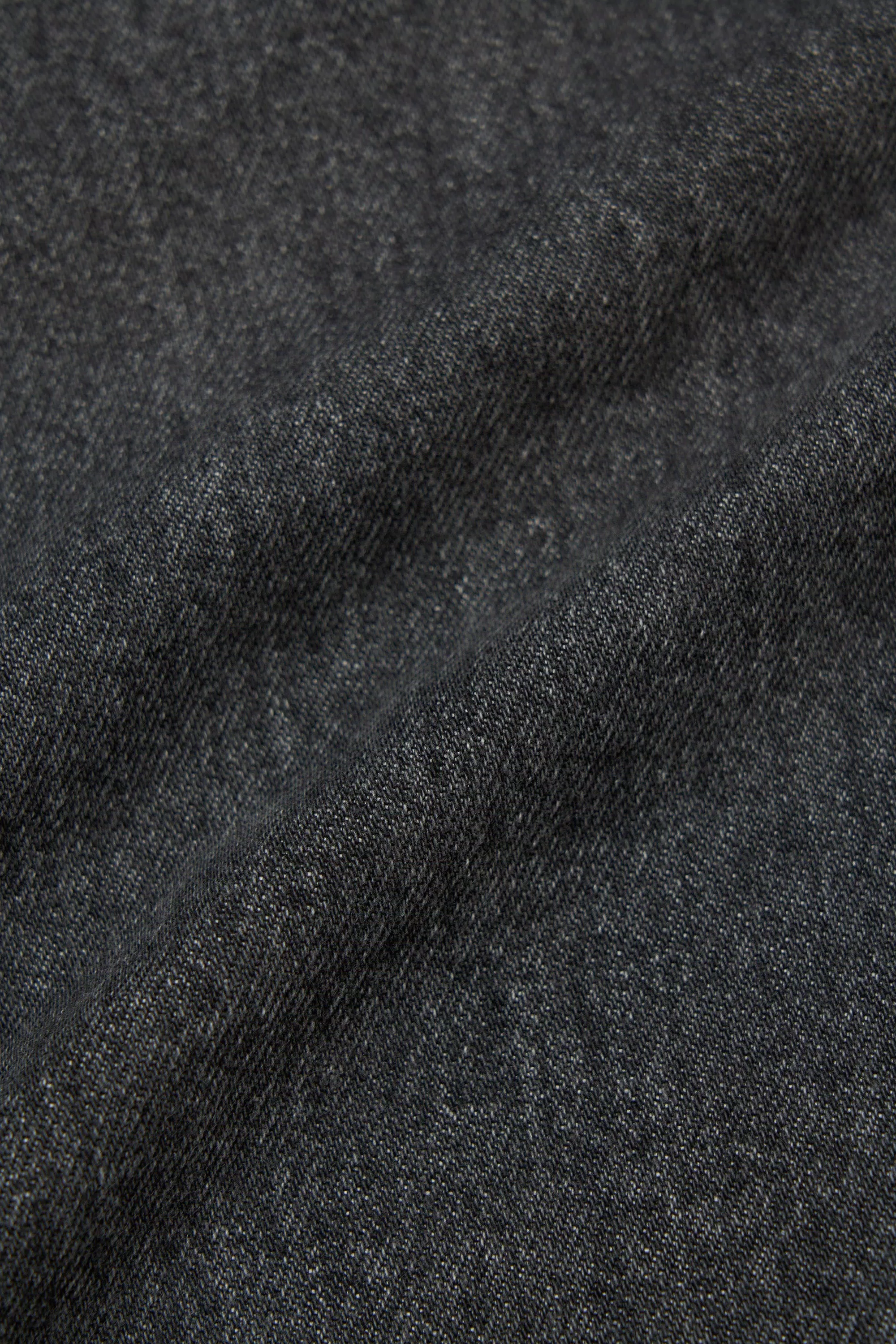 Calças de Cinco Bolsos em Denim de Algodão Puro - Cinza