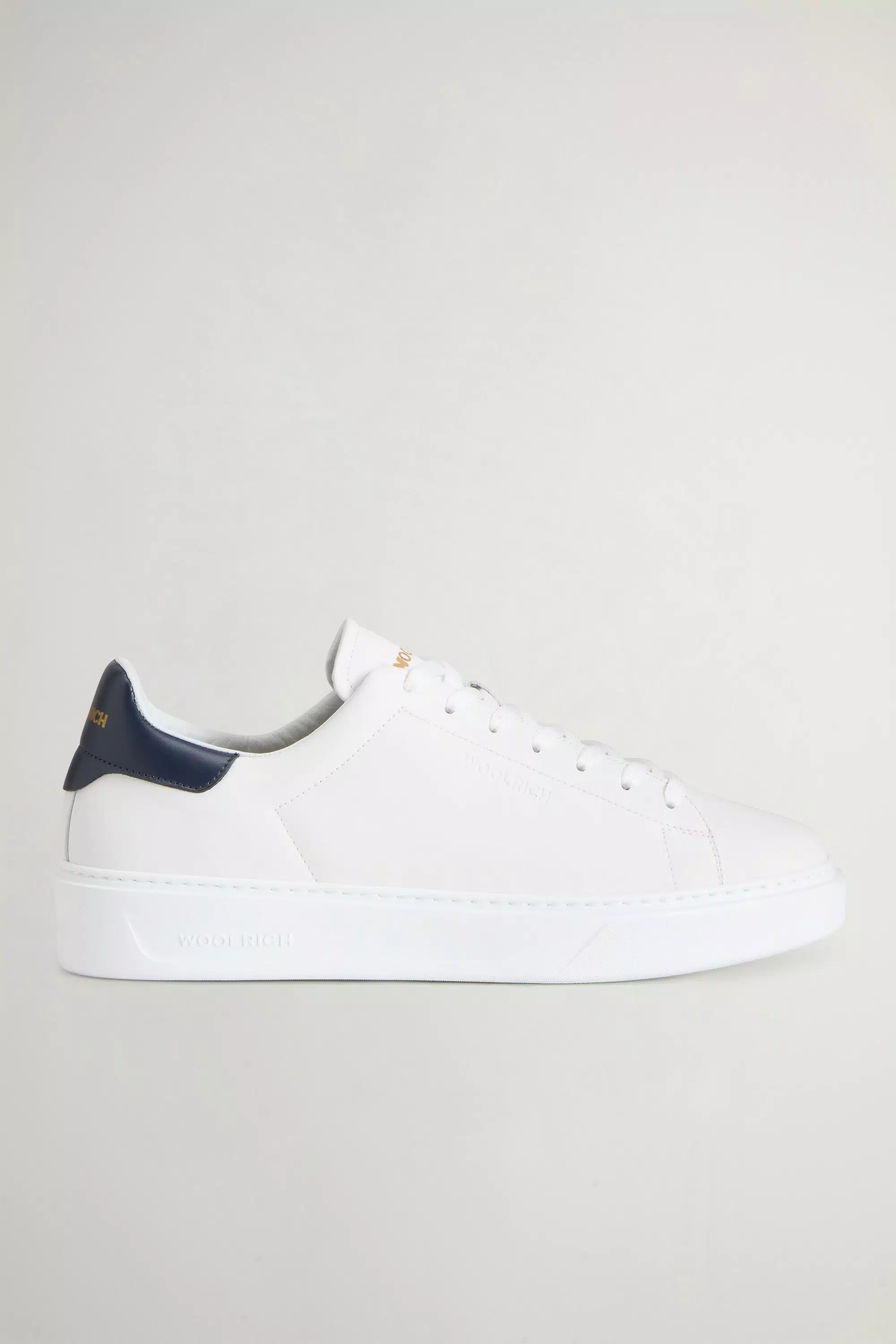 Sapatilhas Clássicas de Couro de Vitela - Branco Azul