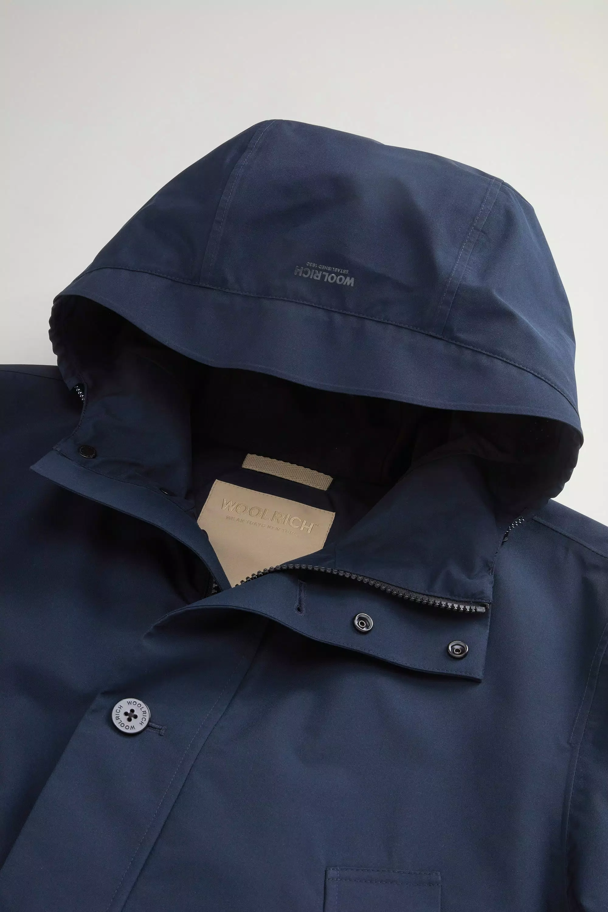 Parka de Verão em Tecido WINDSTOPPER da GORE-TEX LABS - Azul Melton