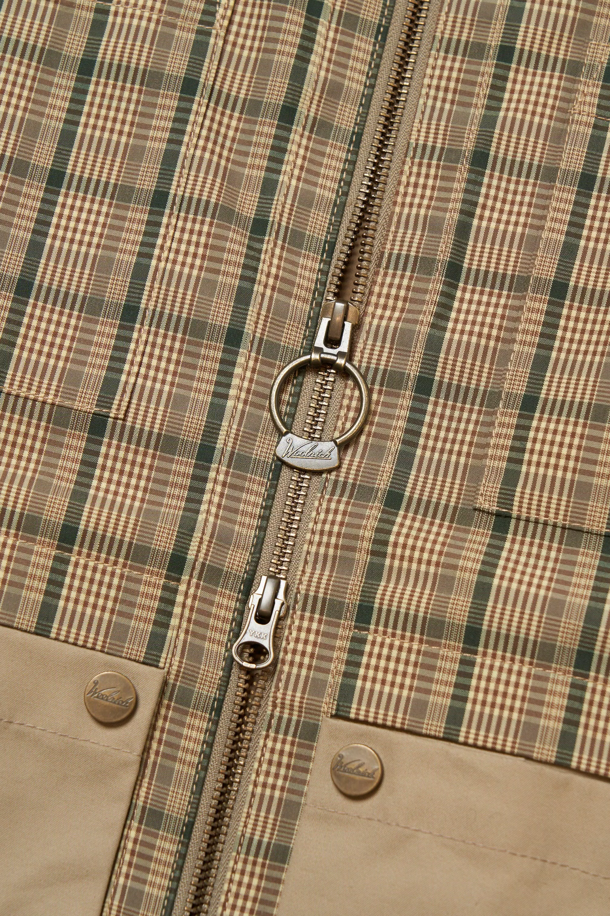 Jaqueta Madras Heritage em Mistura de Algodão e Nylon - Marrom