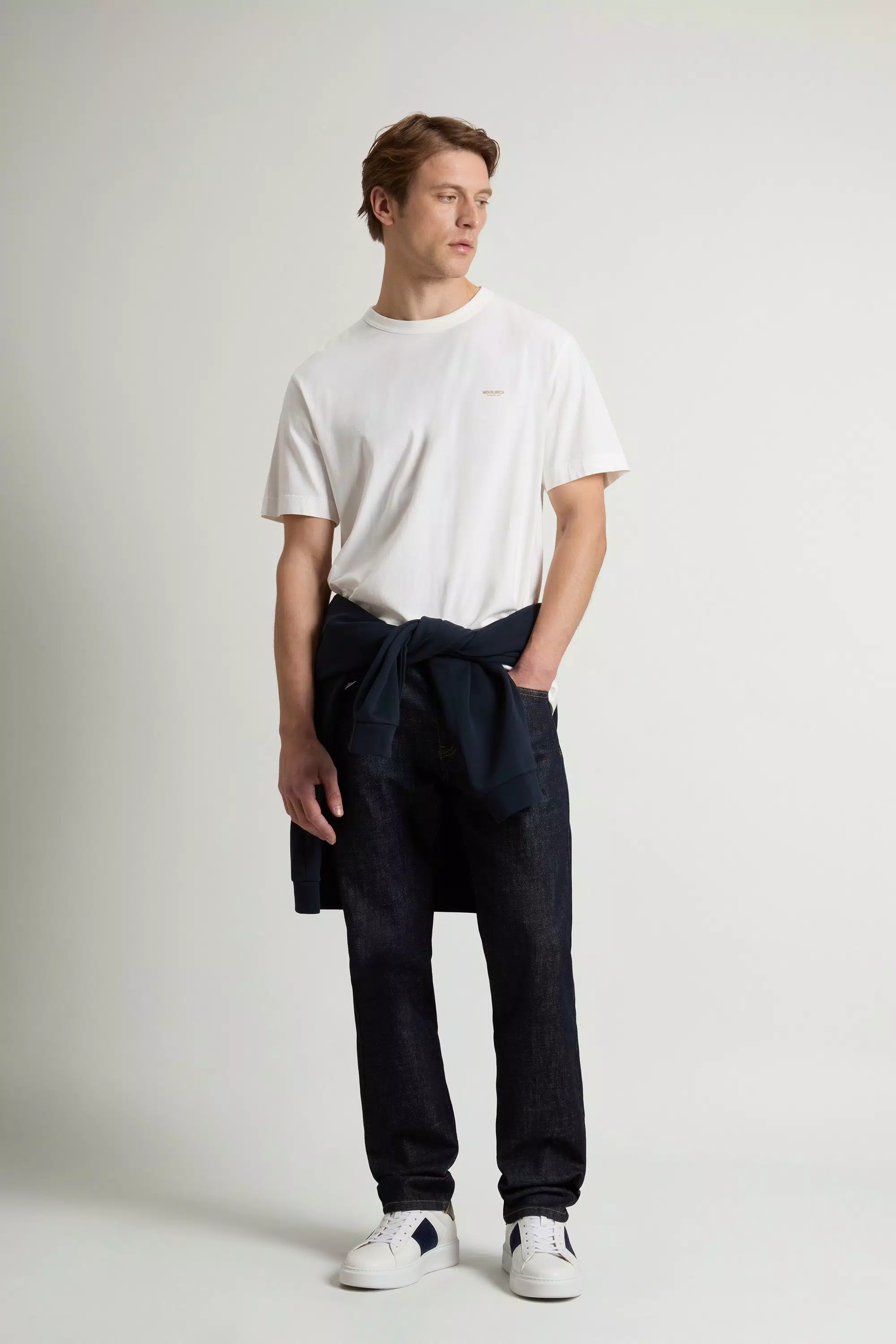 Camiseta de Algodão Puro com Logotipo - Branco Ártico