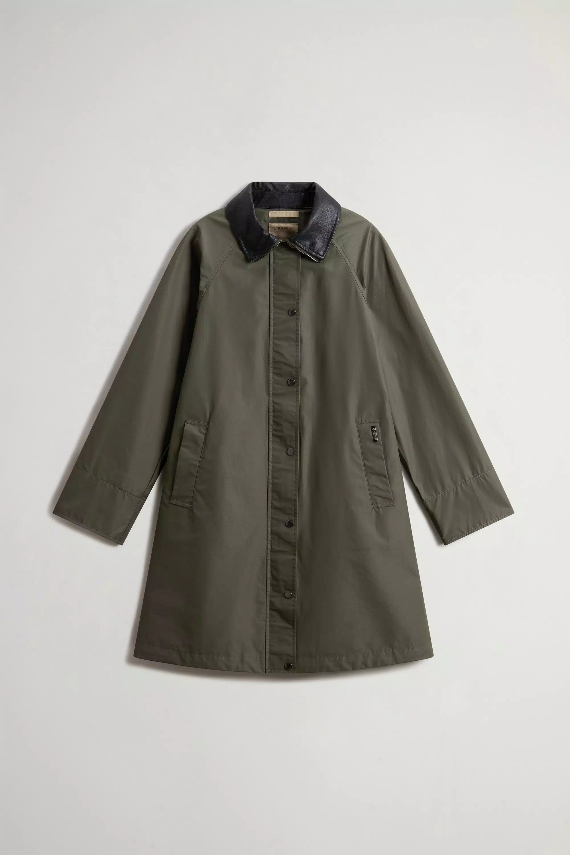 Trench Coat Dundee em Algodão Superwax - Verde Escuro Encerado
