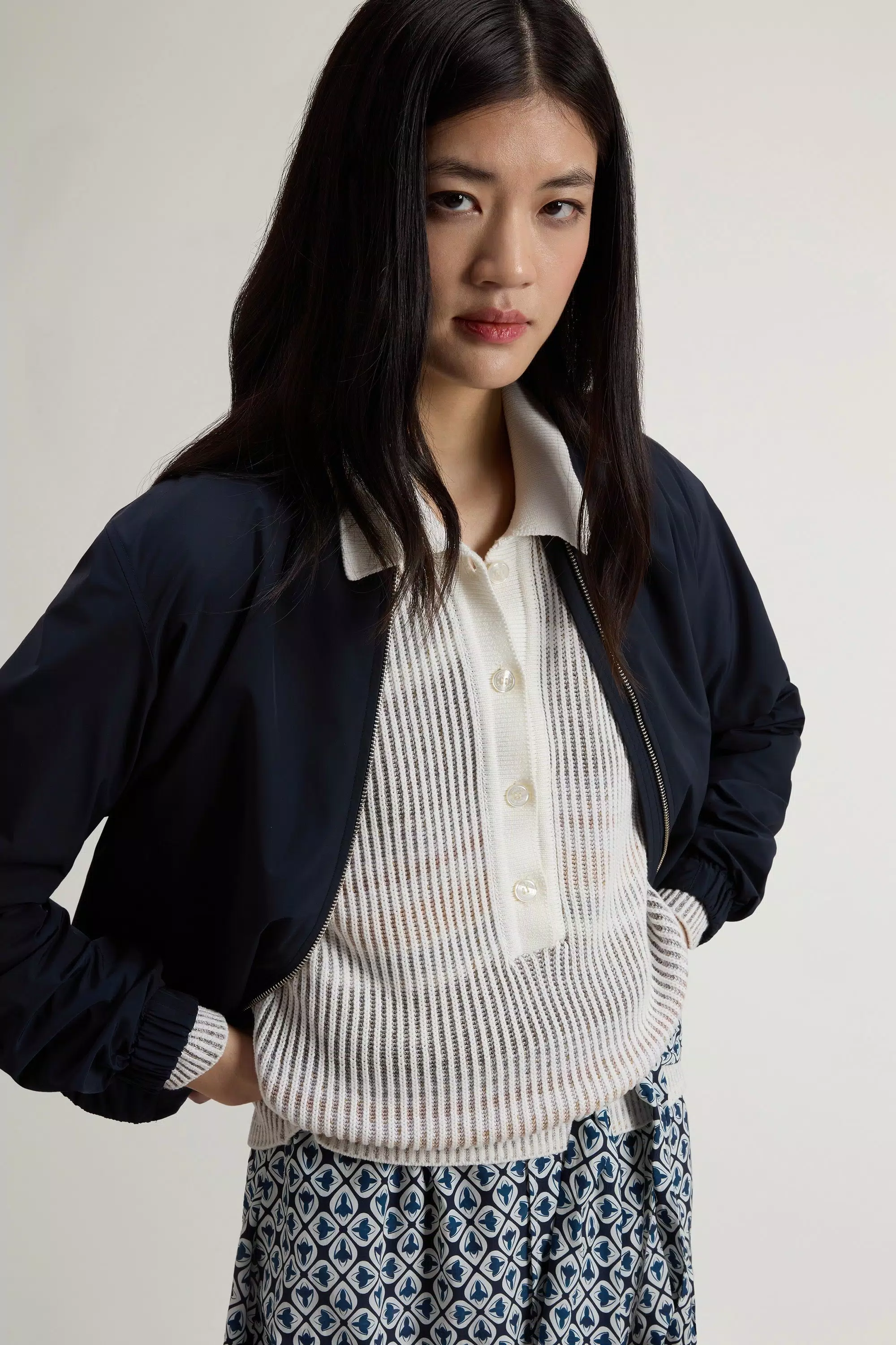 Jaqueta Bomber Urban Touch - Azul Melton