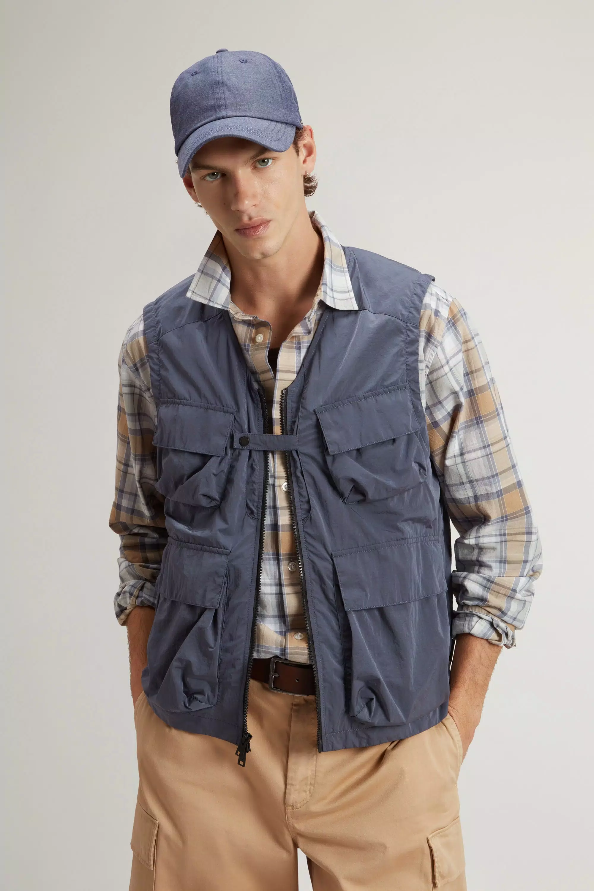 Vest em Nylon Olmetex - Cinza-Claro