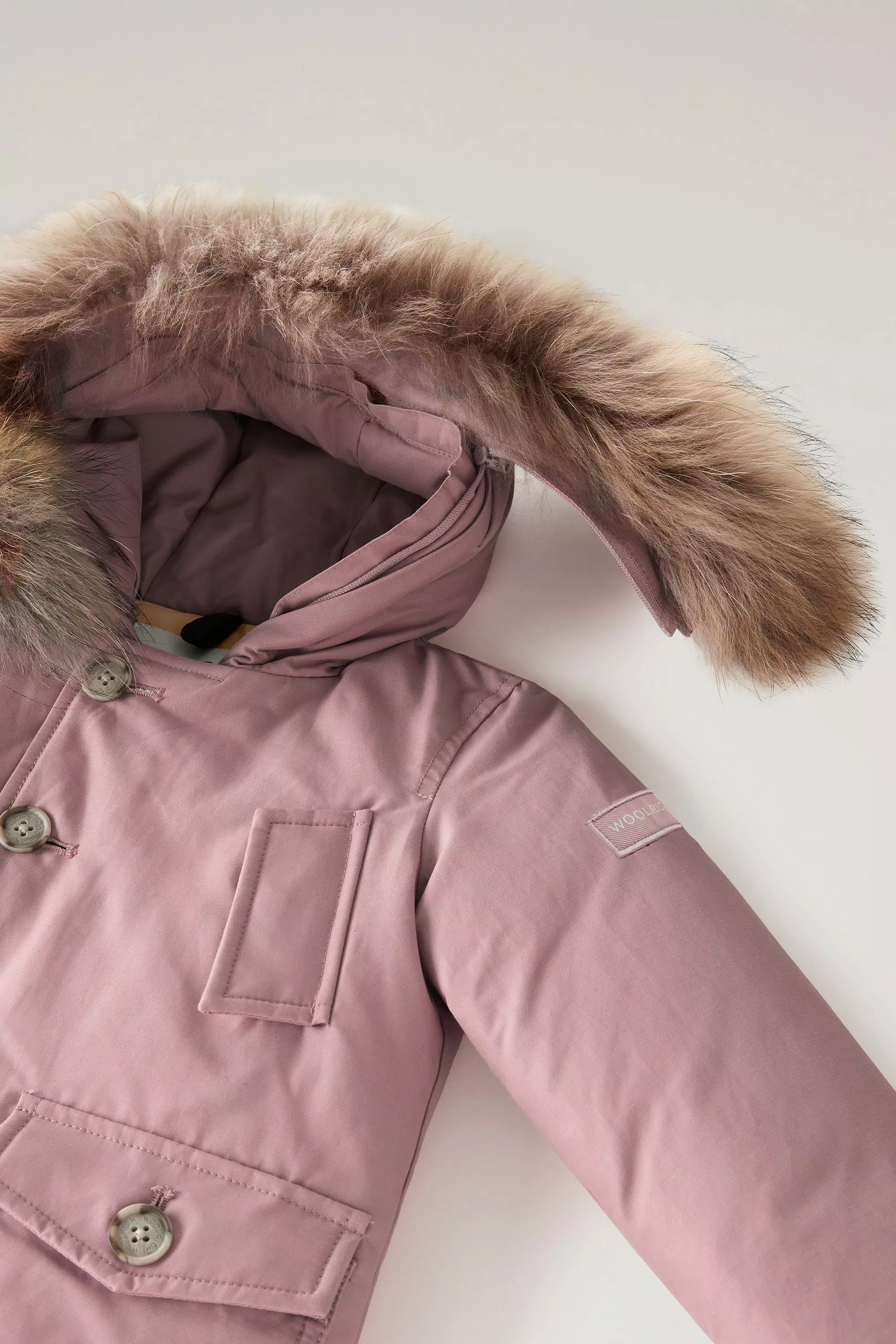 Parka de Tecido Ramar para Bebês com Detalhe Removível de Pele - Woodrose