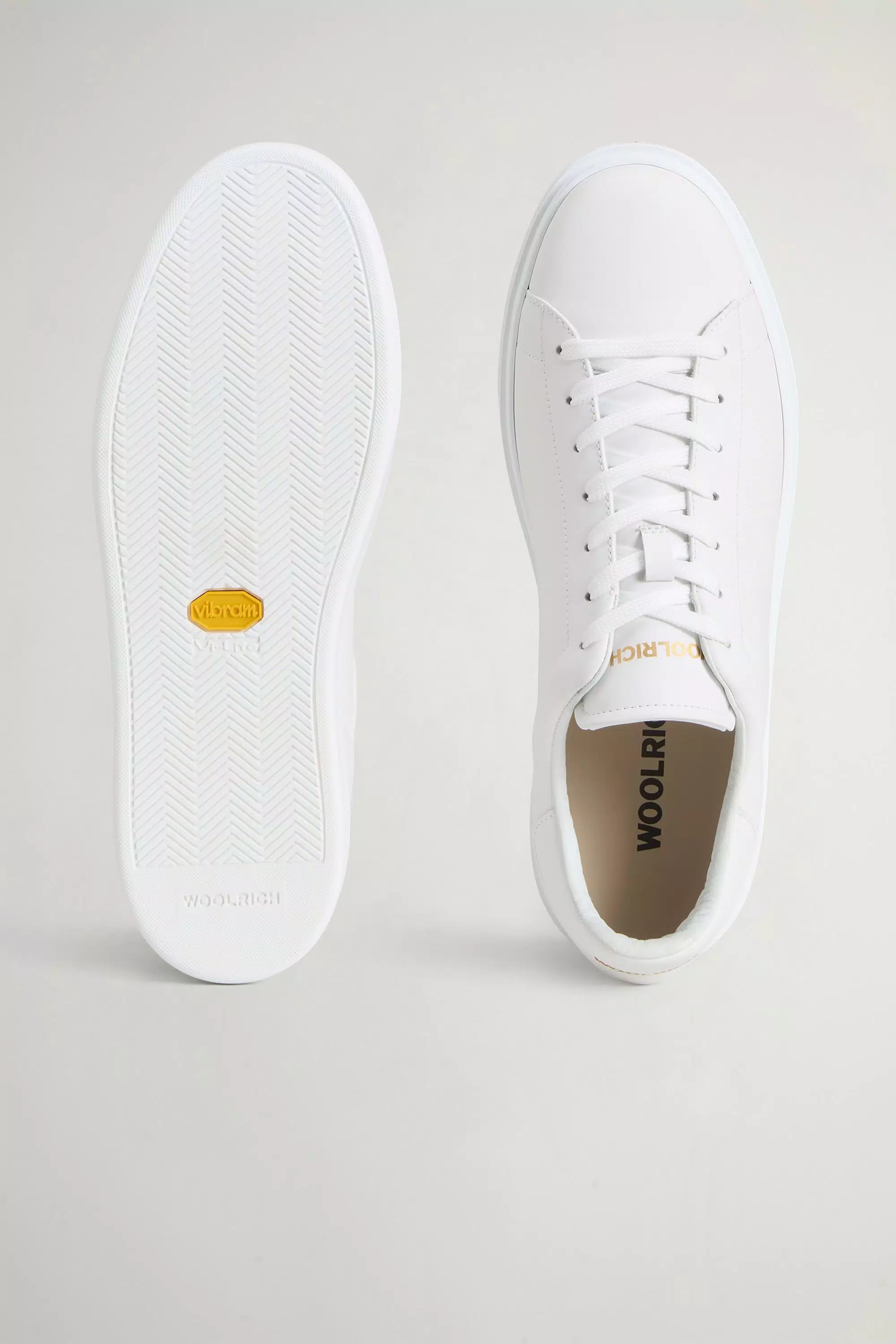 Sapatilhas Clássicas de Couro de Vitela - Branco Branco