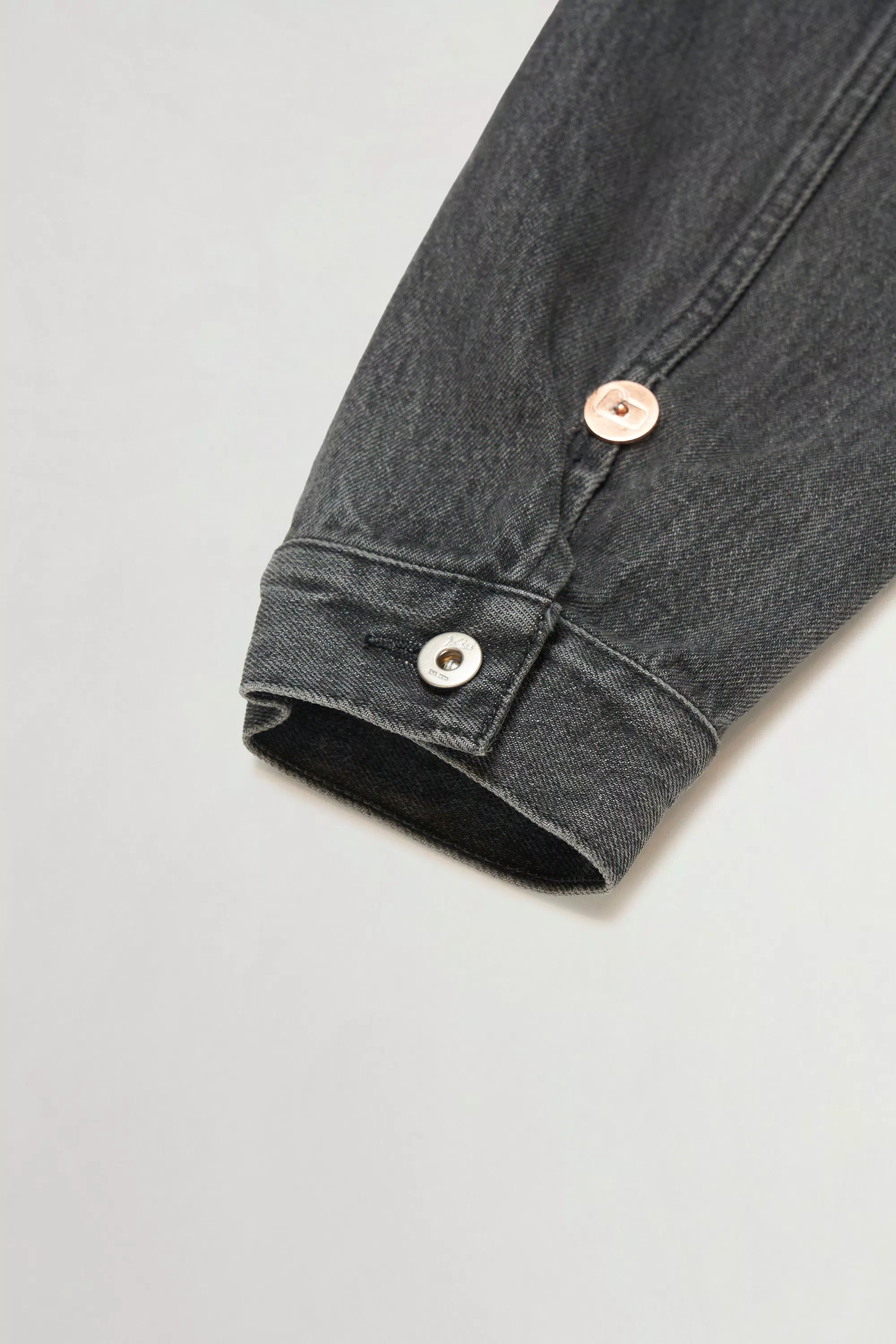 Jaqueta em Denim de Algodão Puro - Cinza