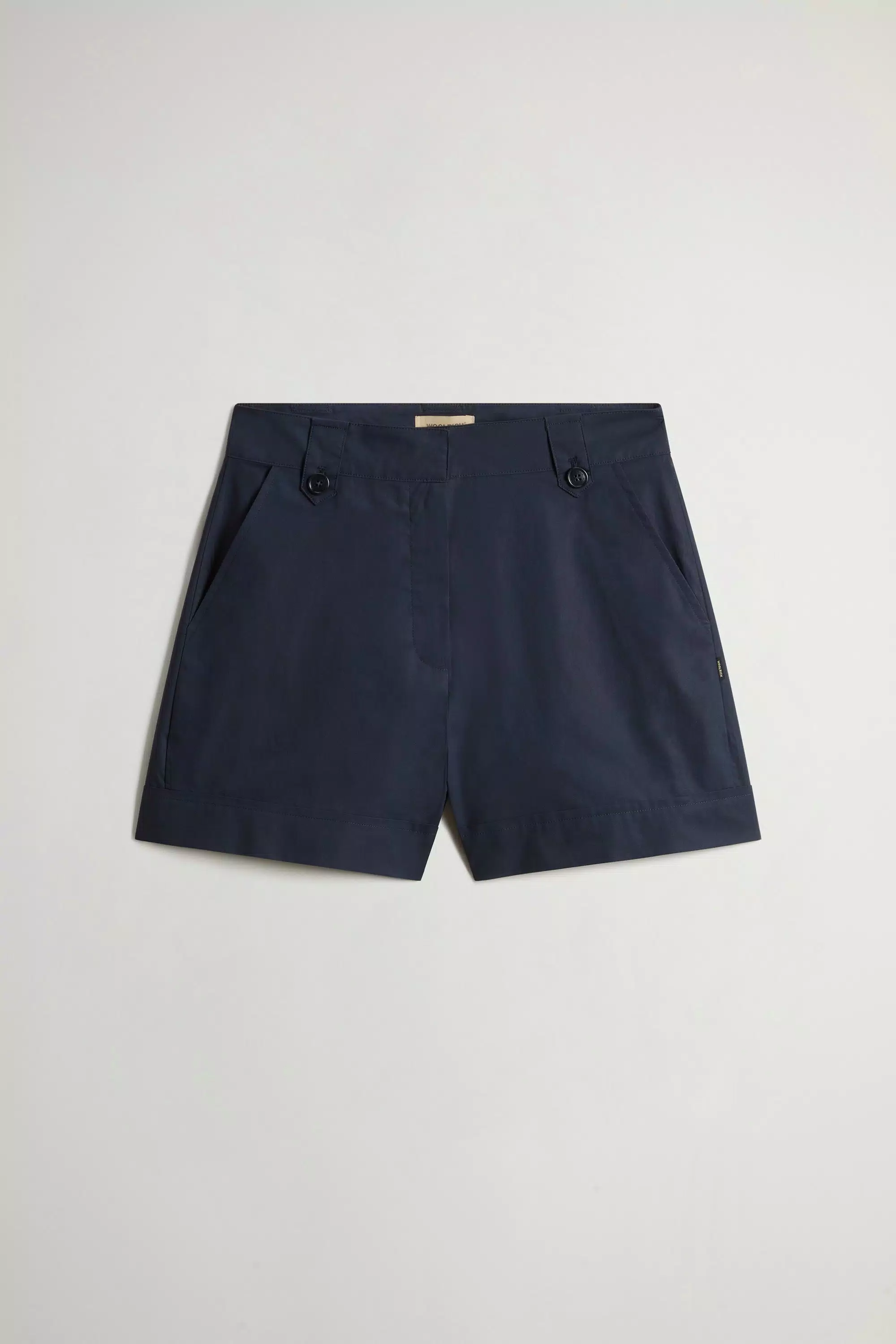 Bermudas de Popeline de Algodão Puro - Azul Melton