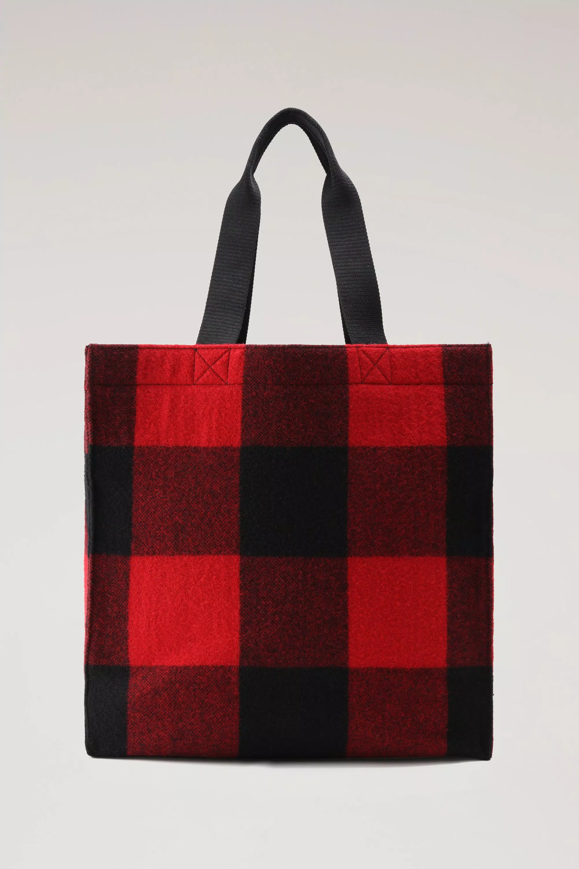 Bolsa Tote de Lã Americana com Estampa de Bufalo - Bufalo Vermelho