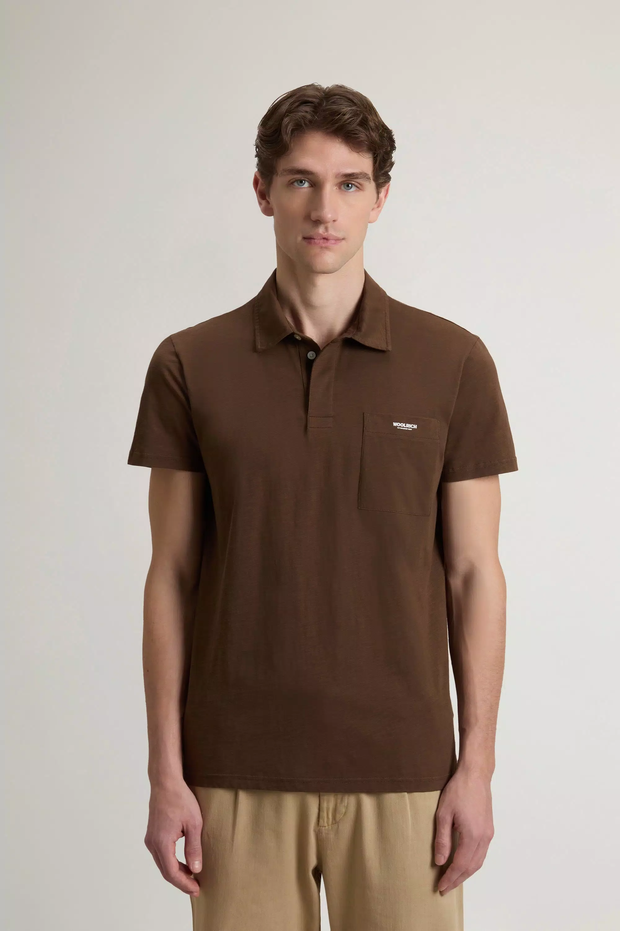 Camisola Polo Slub em Algodão Puro - Preto Cinza