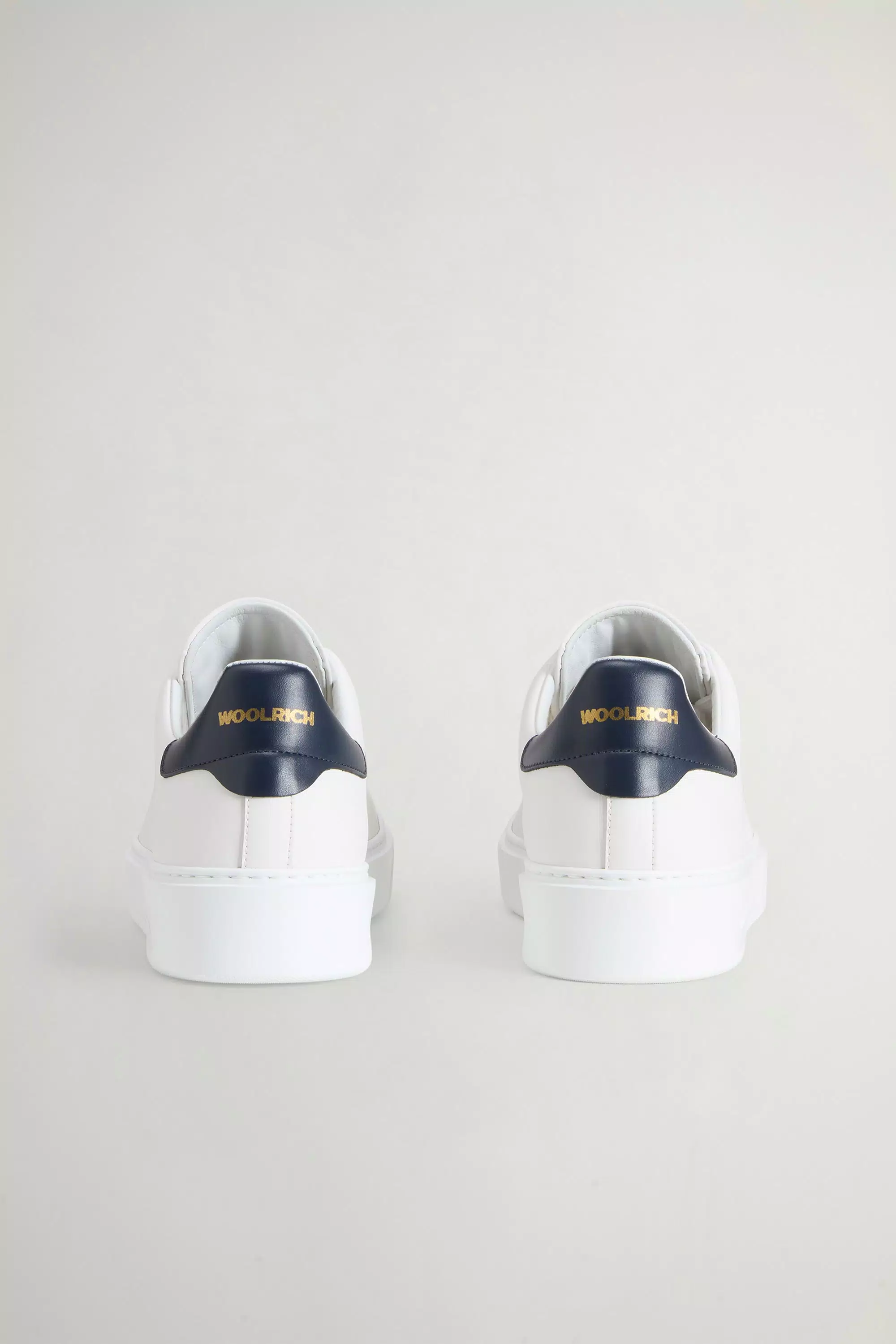 Sapatilhas Clássicas de Couro de Vitela - Branco Azul