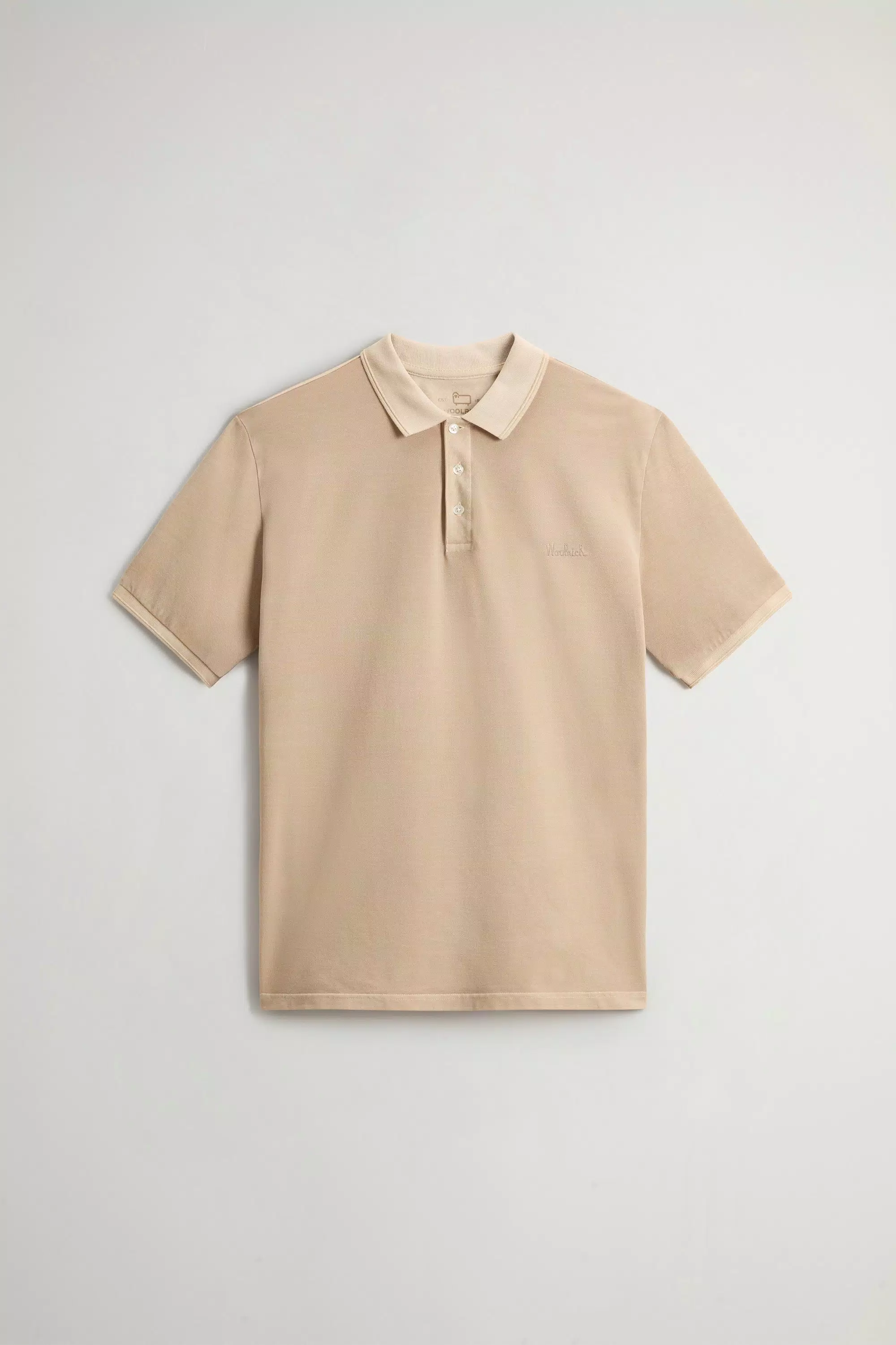 Camisola Polo Mackinack Colorida em Malha de Algodão Elástico - Travertino Desbotado