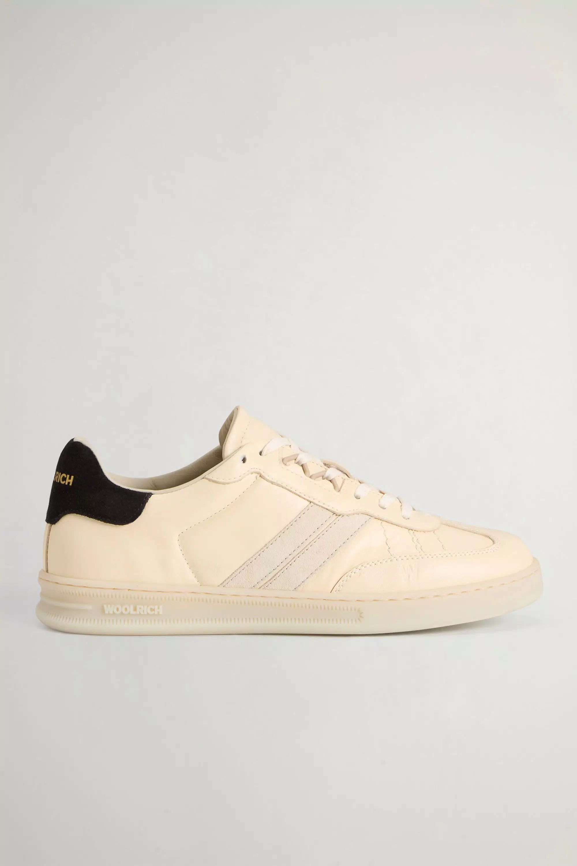 Sapatilhas de Ténis Doubleu em Couro Nappa com Detalhes em Camurça - Off White