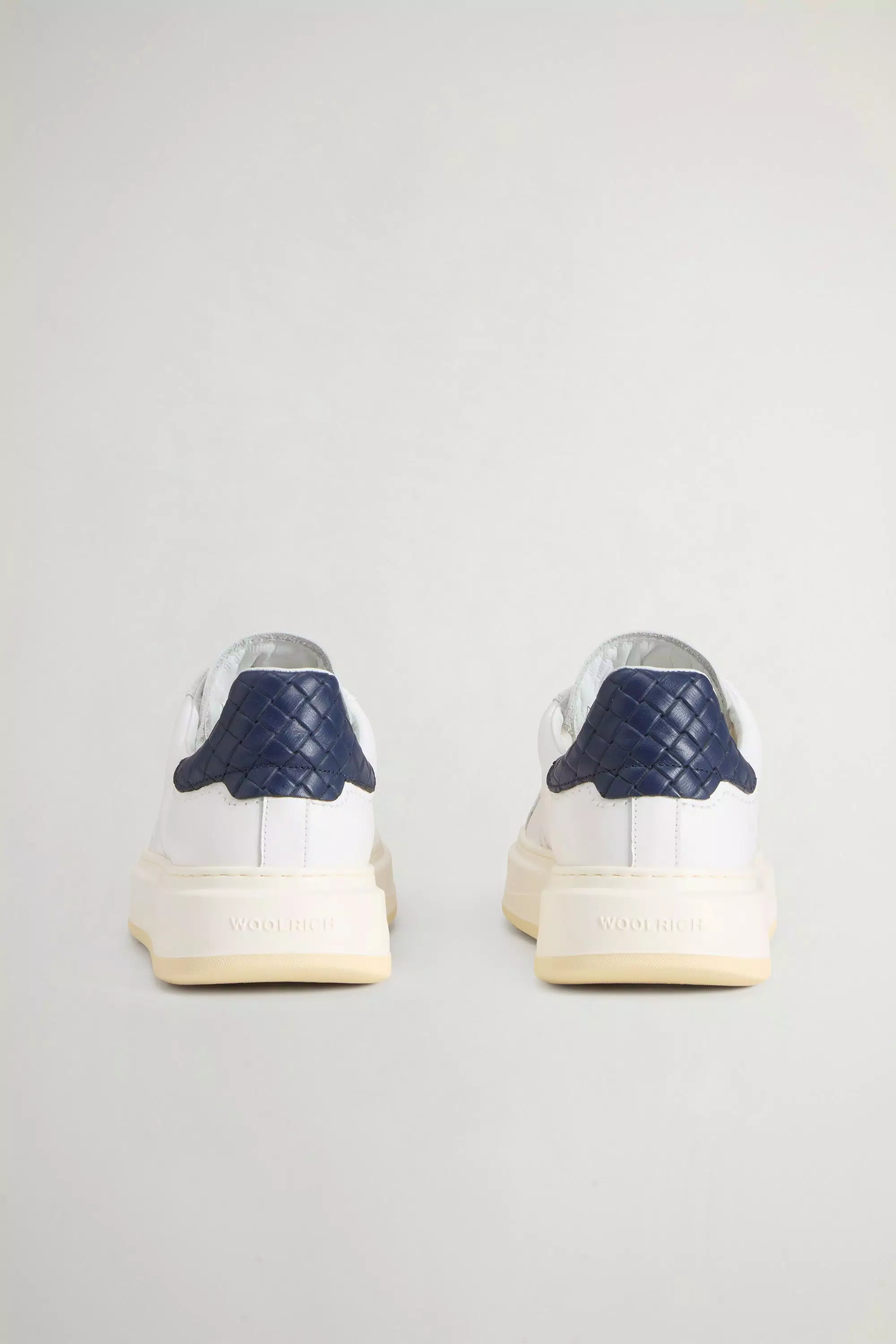 Sapatilhas Arrow em Couro de Novilho - Branco Azul