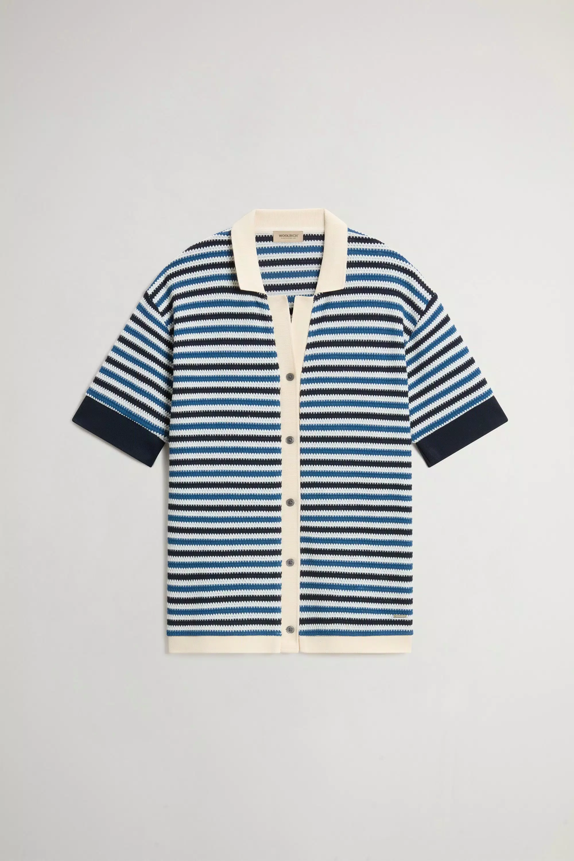 Camisa em Algodão com Listras - Listra Azul Melton