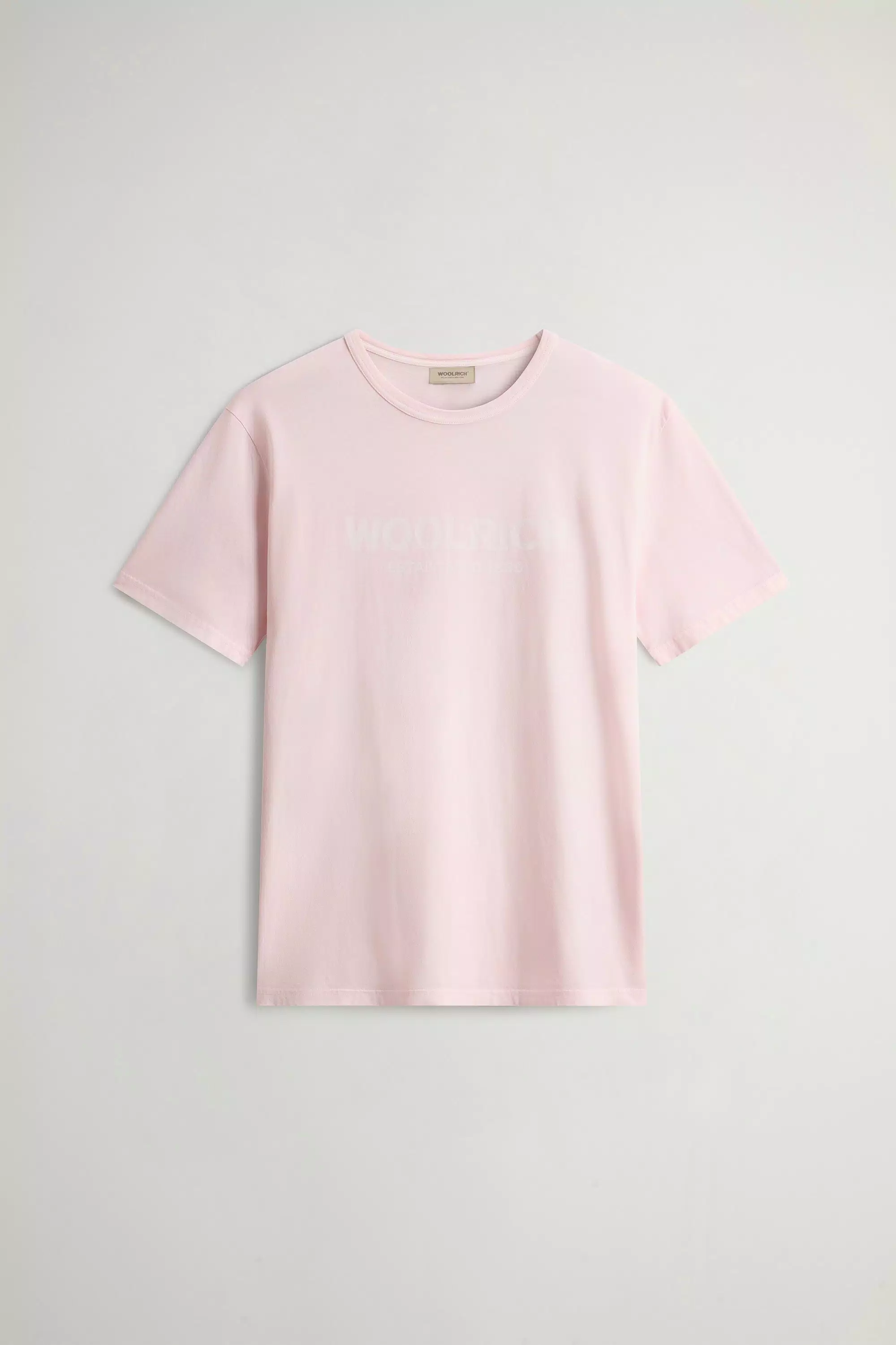 Camiseta em Algodão 100% Tecido Pintado - Lilás Claro Desbotado