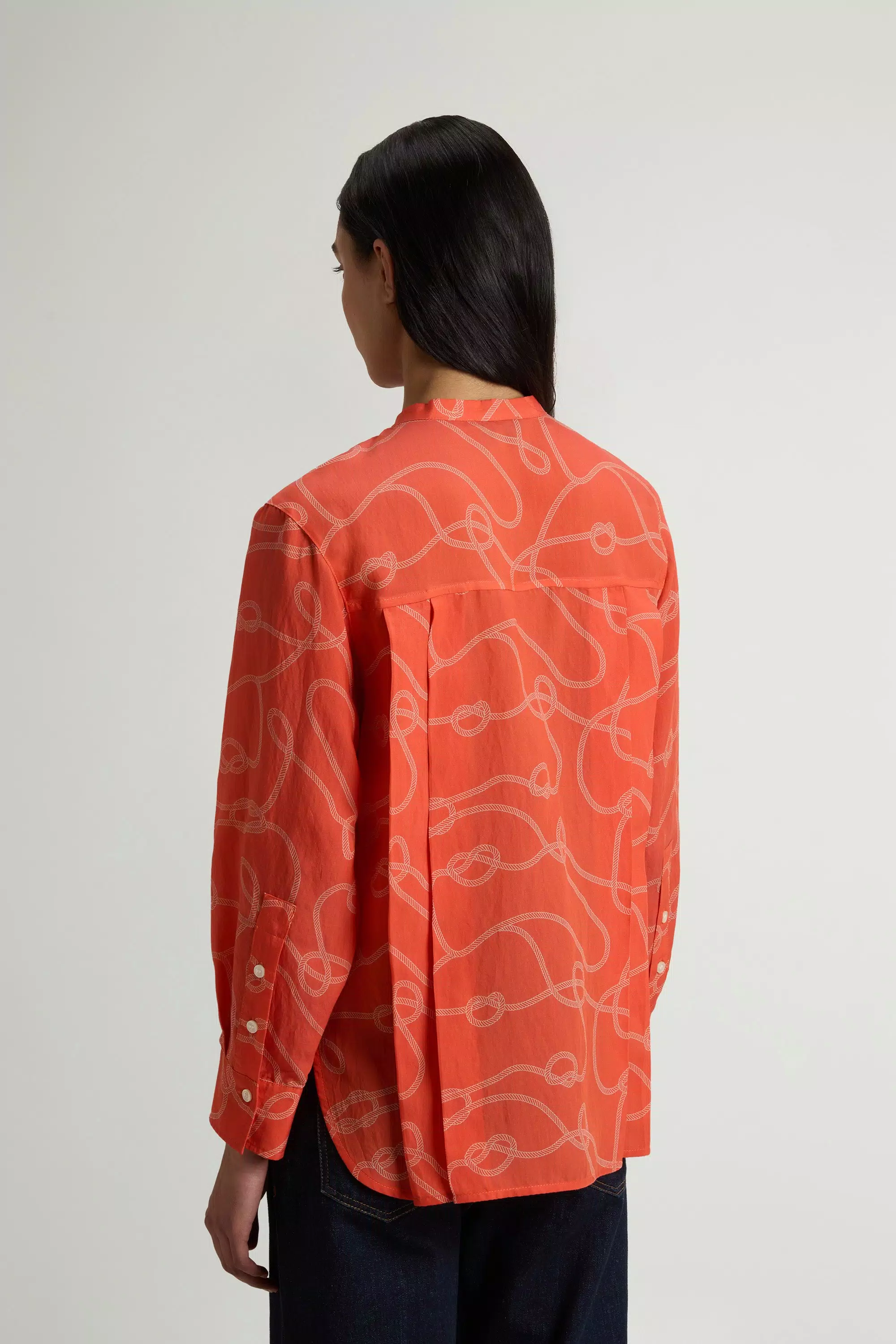 Camisa em Mistura de Lyocell - Corda Paprika