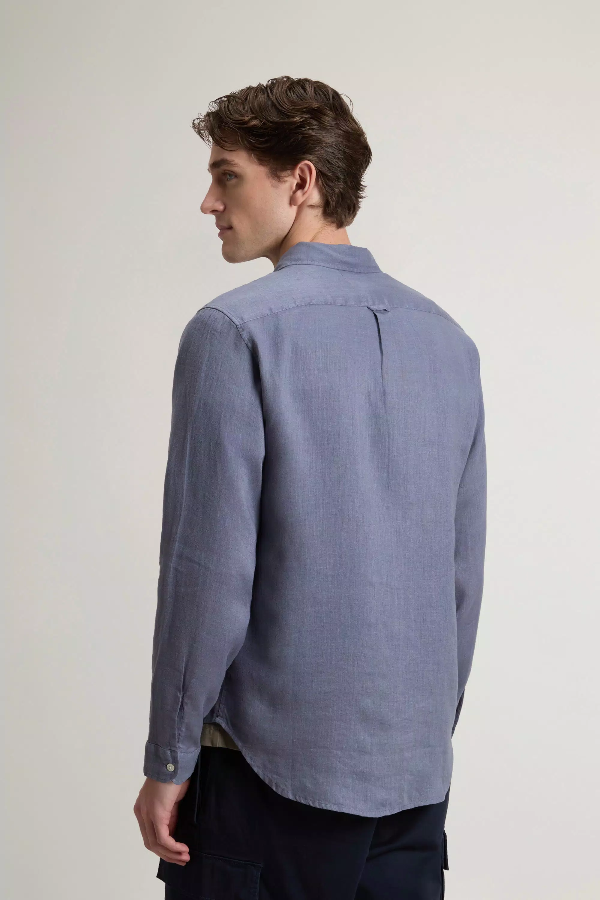 Camisa de Linho 100% Puro com Pintura em Tecido - Grisaille