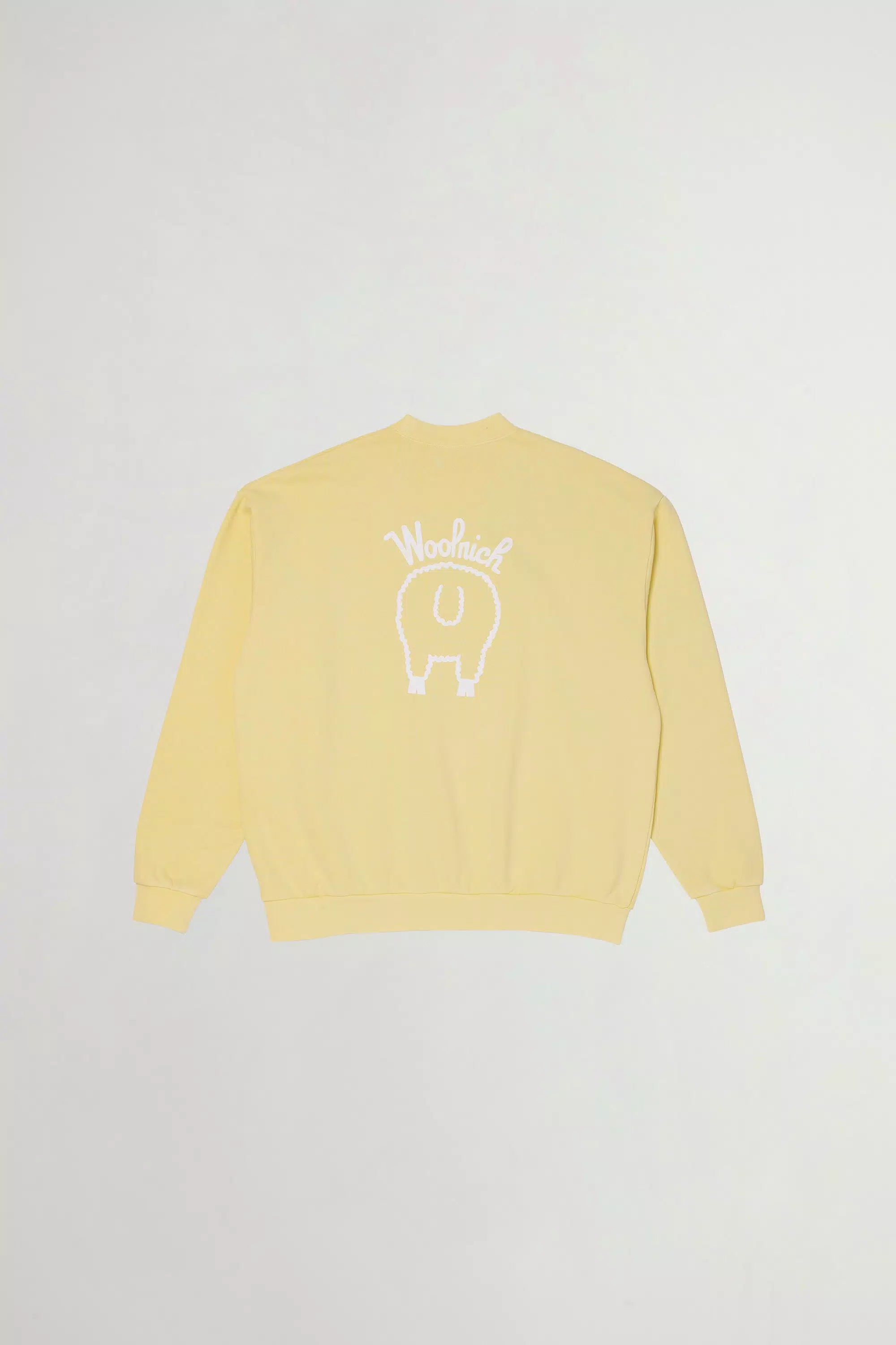Moletom com Gola Redonda de Algodão Puro - Amarelo