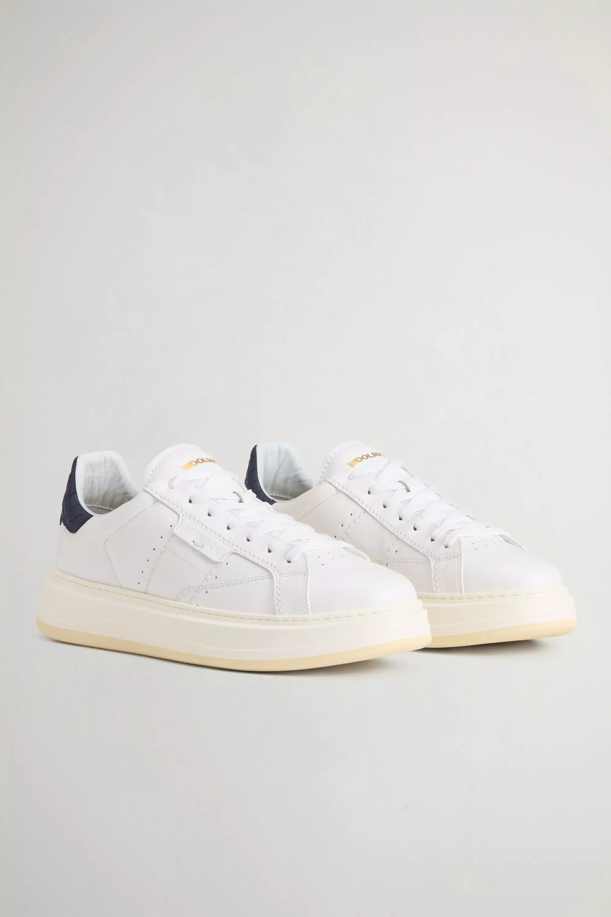 Sapatilhas Arrow em Couro de Novilho - Branco Azul