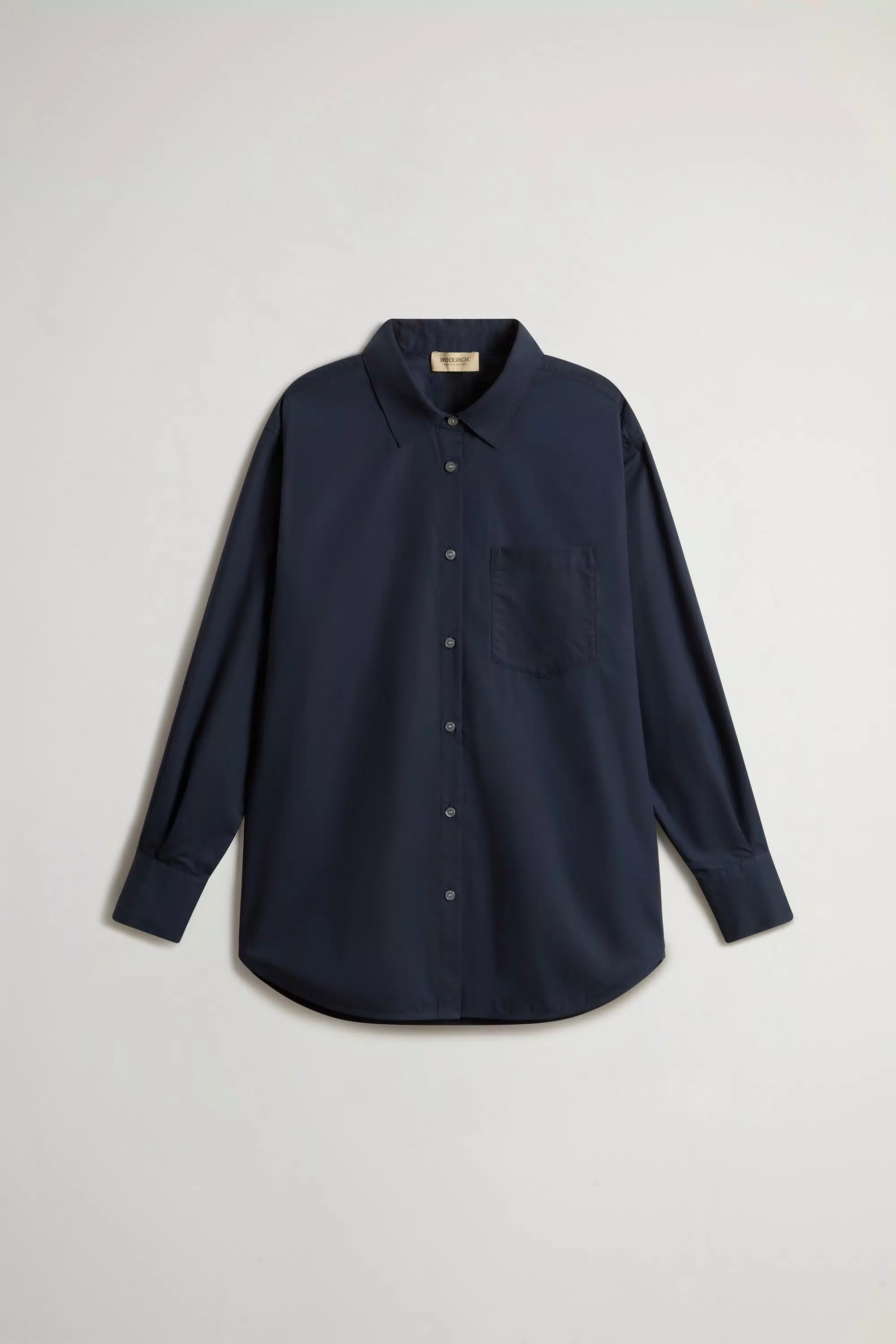 Camisa Boyfriend em Popeline de Algodão Puro - Azul Melton