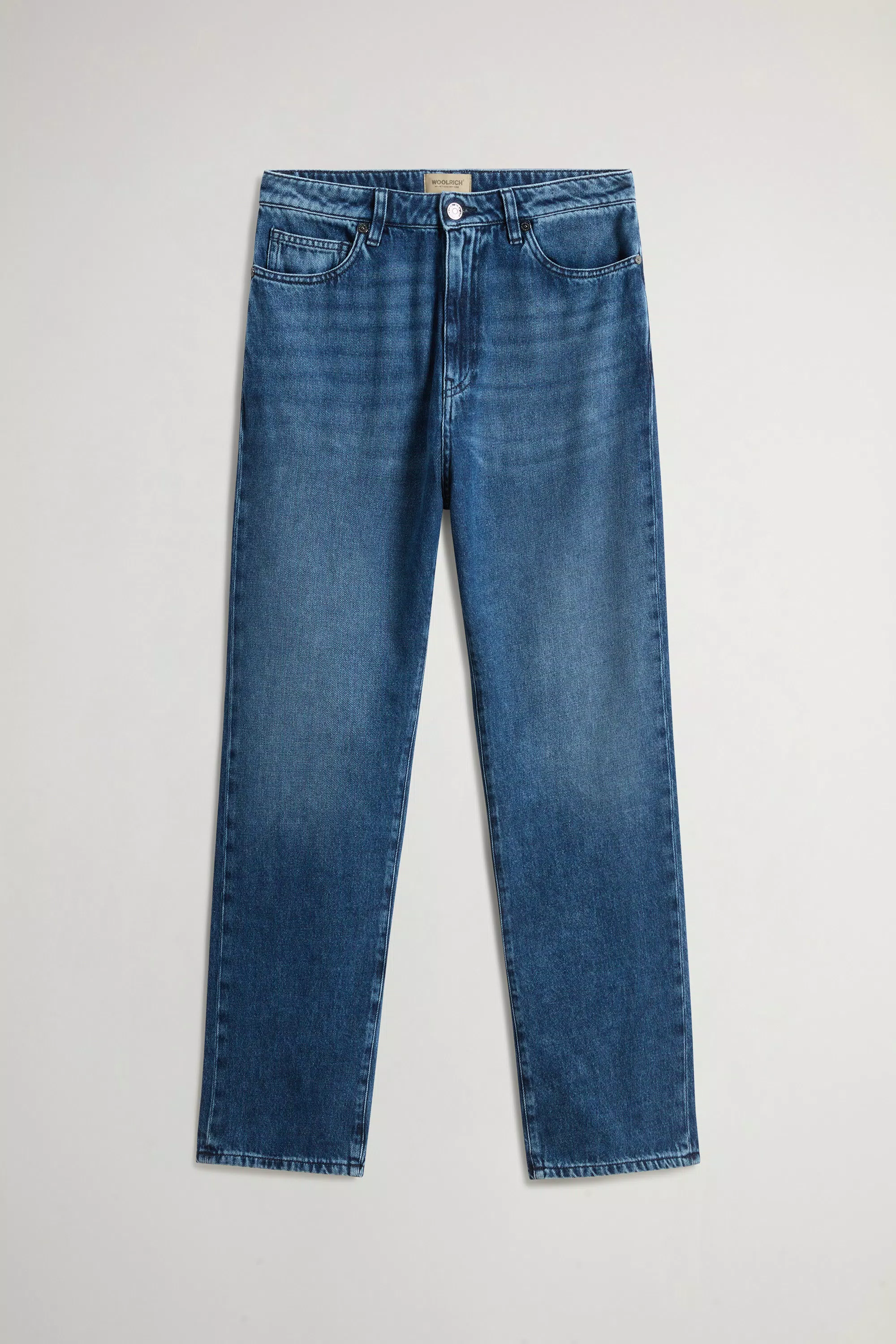 Calças em Denim de Algodão Puro - Azul Melton