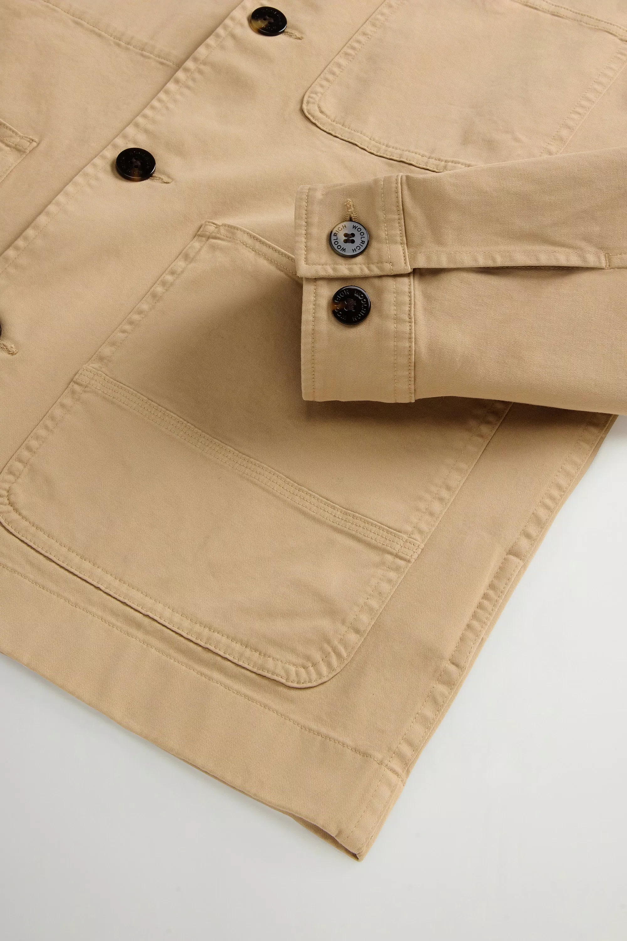 Camisa de Trabalho Colorida em Algodão Twill - Travertino
