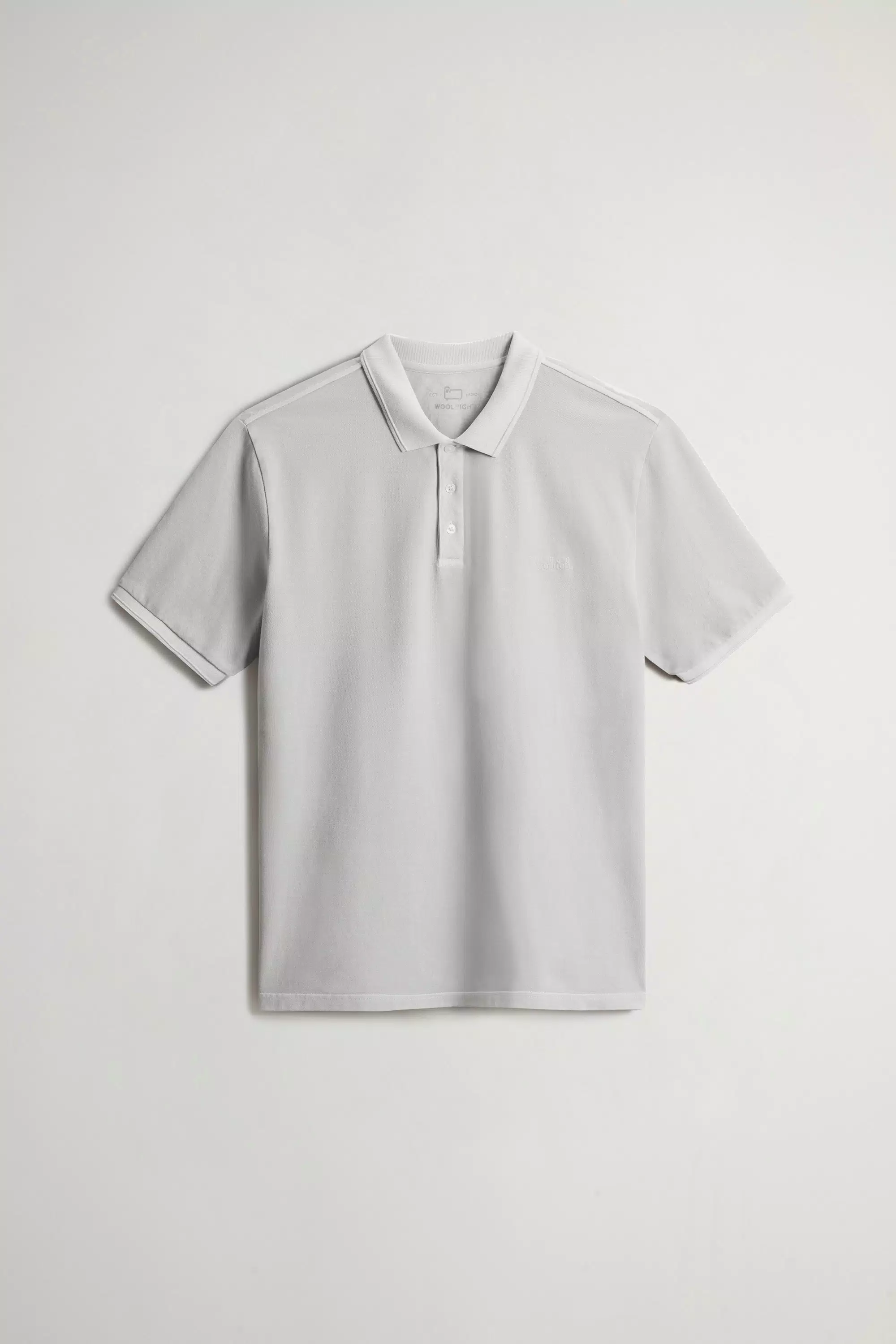 Camisola Polo Mackinack com Dye em Tecido de Malha Elástica de Algodão - Harbor Mist Desbotado