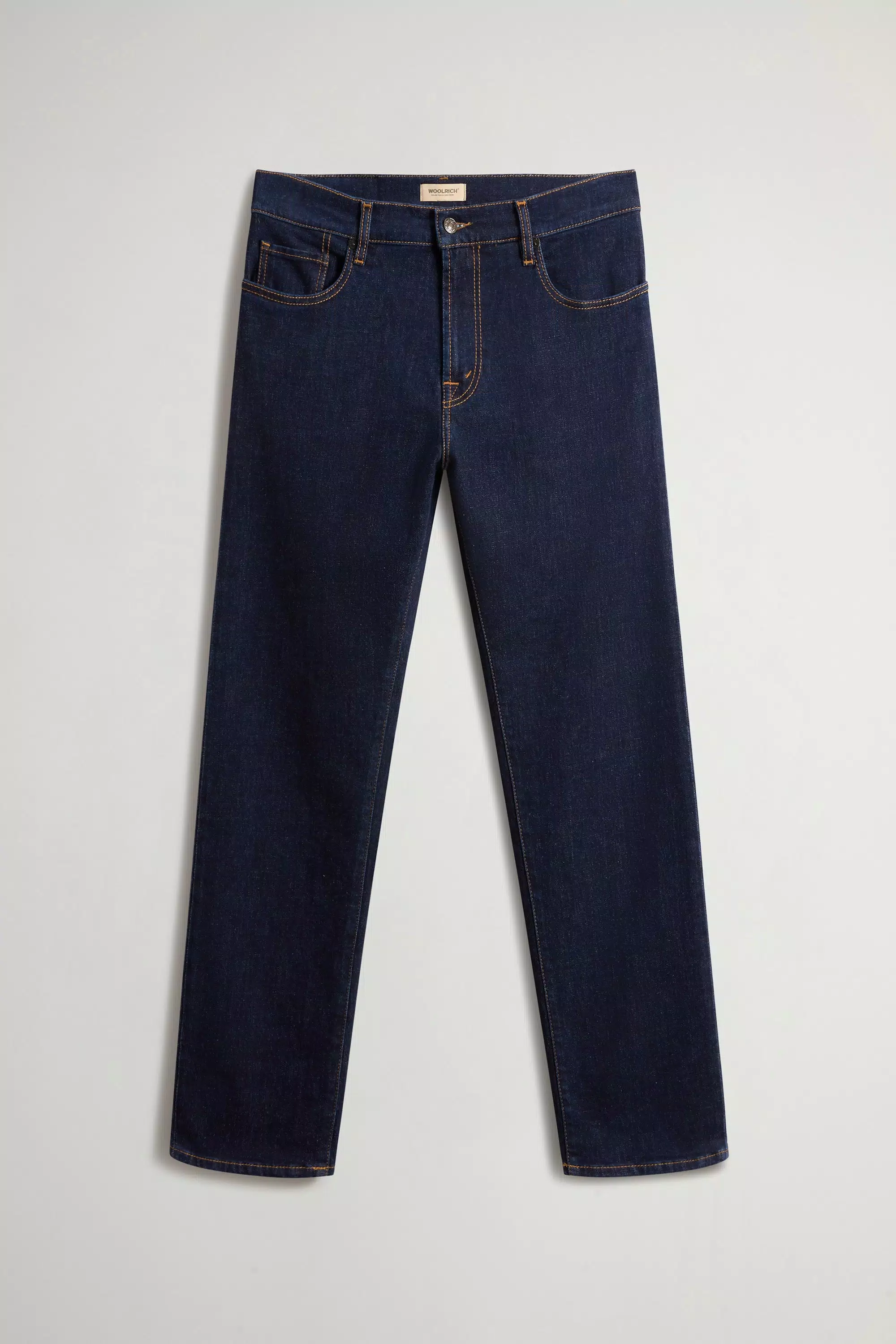Jeans de Cinco Bolsos em Jeans de Algodão Elástico - Lavagem Rinse
