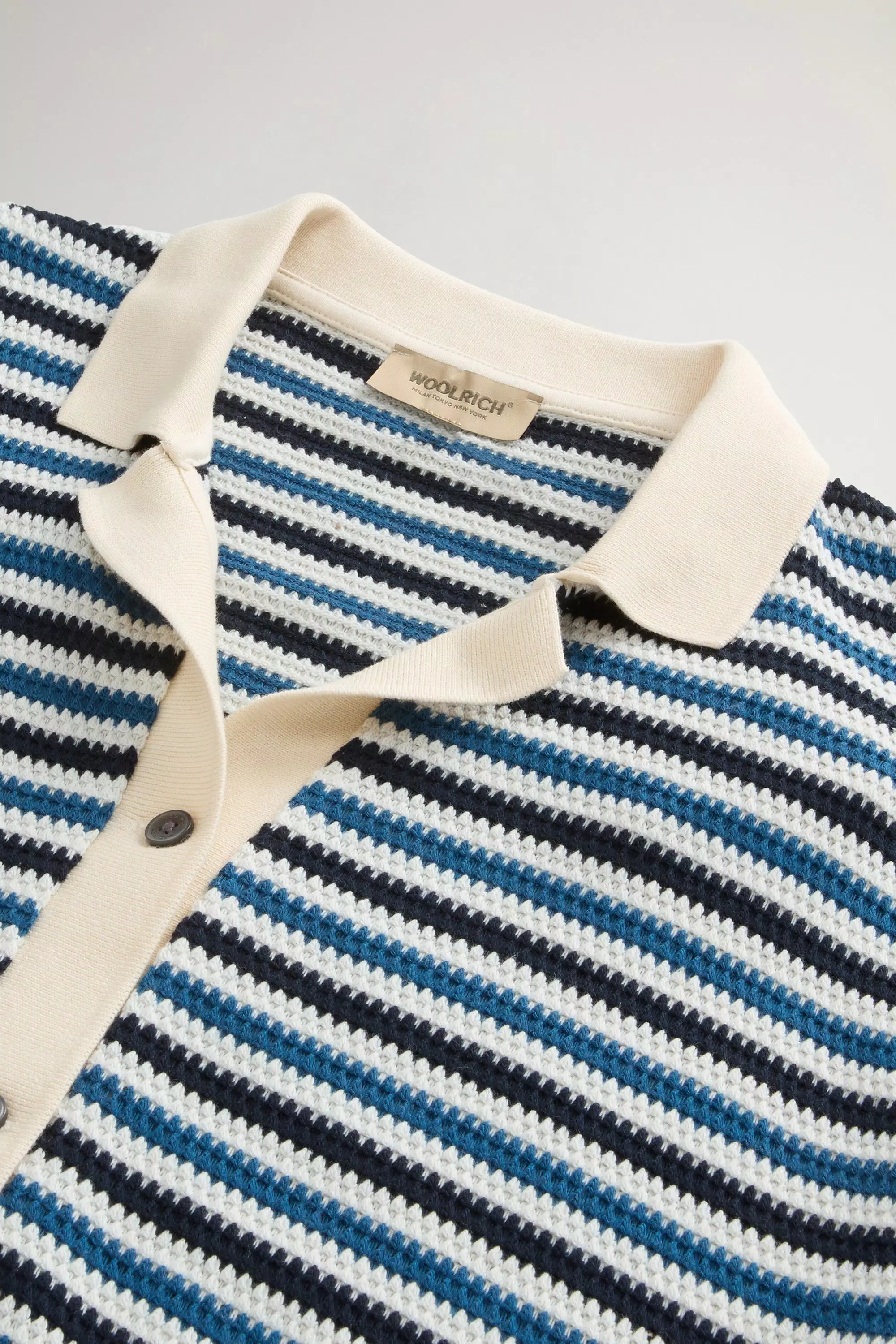 Camisa em Algodão com Listras - Listra Azul Melton