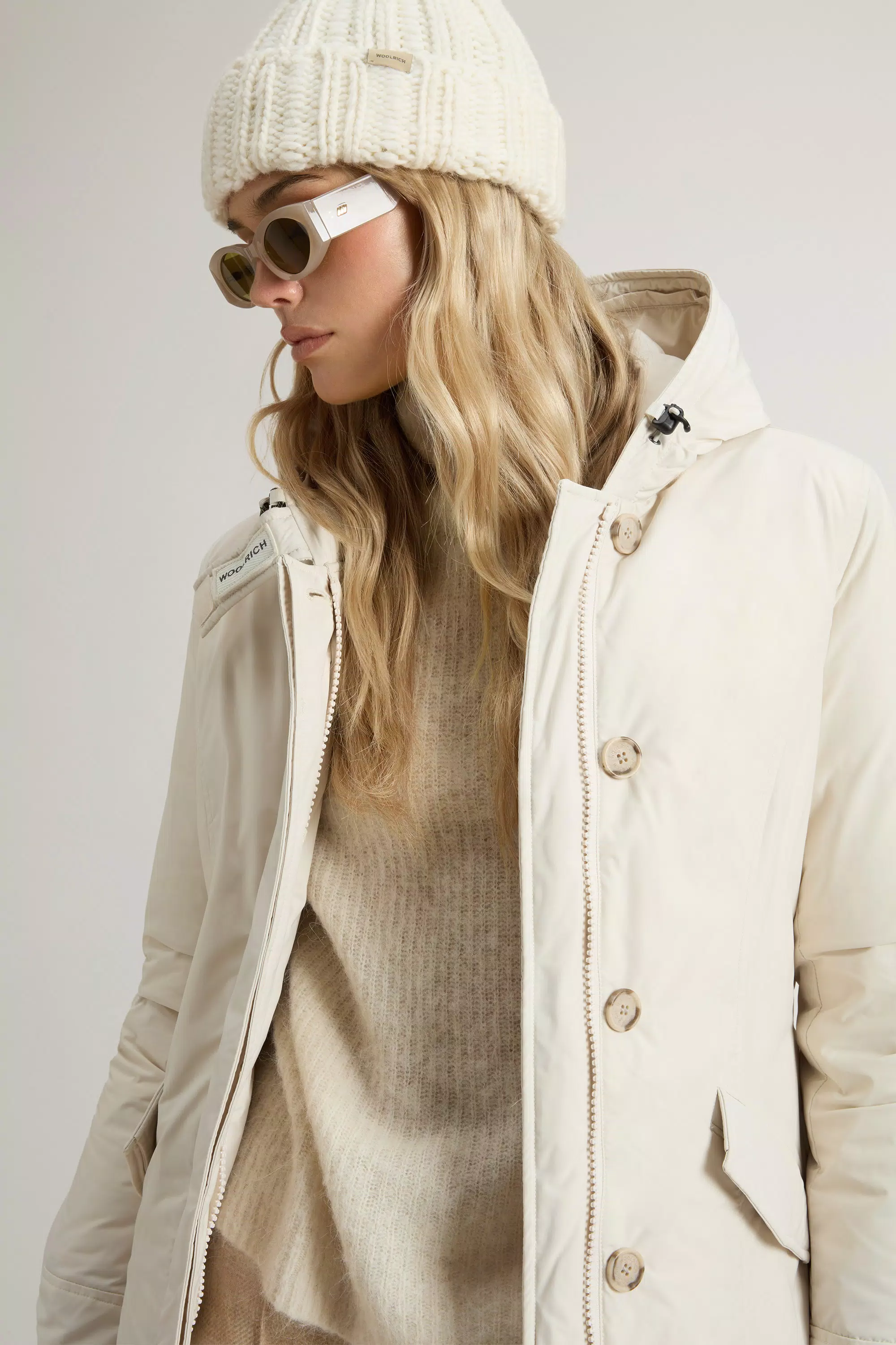 Parka Ártica com Toque Urbano e Pelúcia Removível - Creme Leite